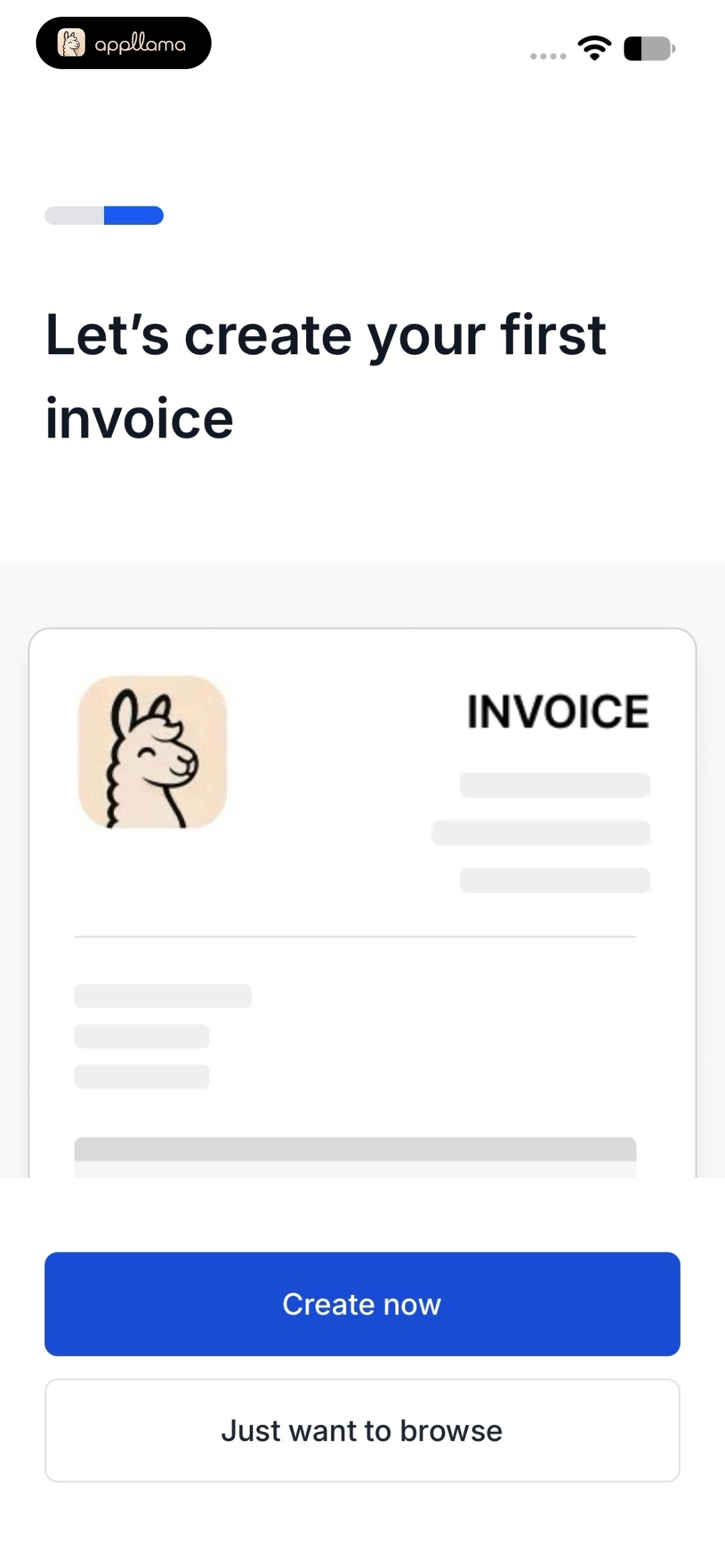 First Invoice Introduction