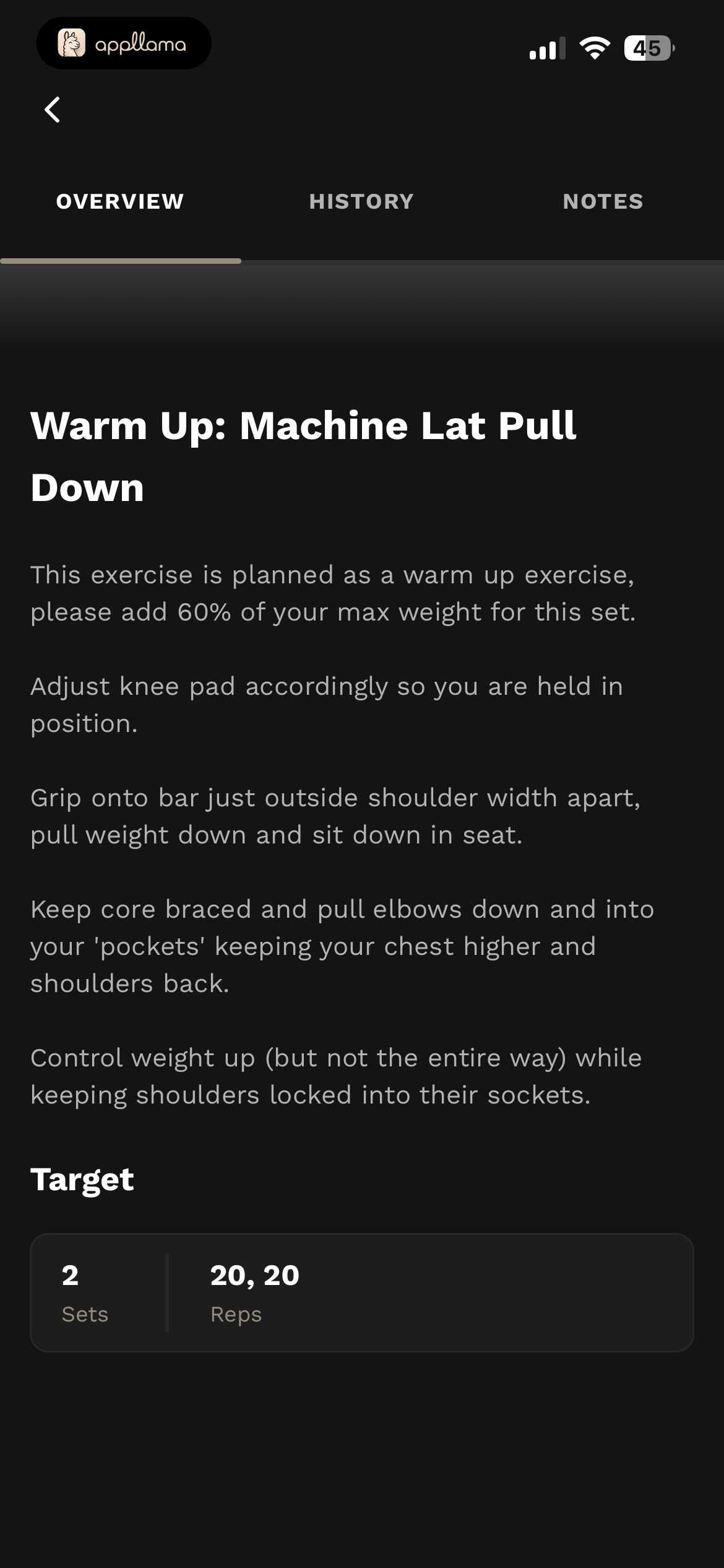 Exercise Instructions