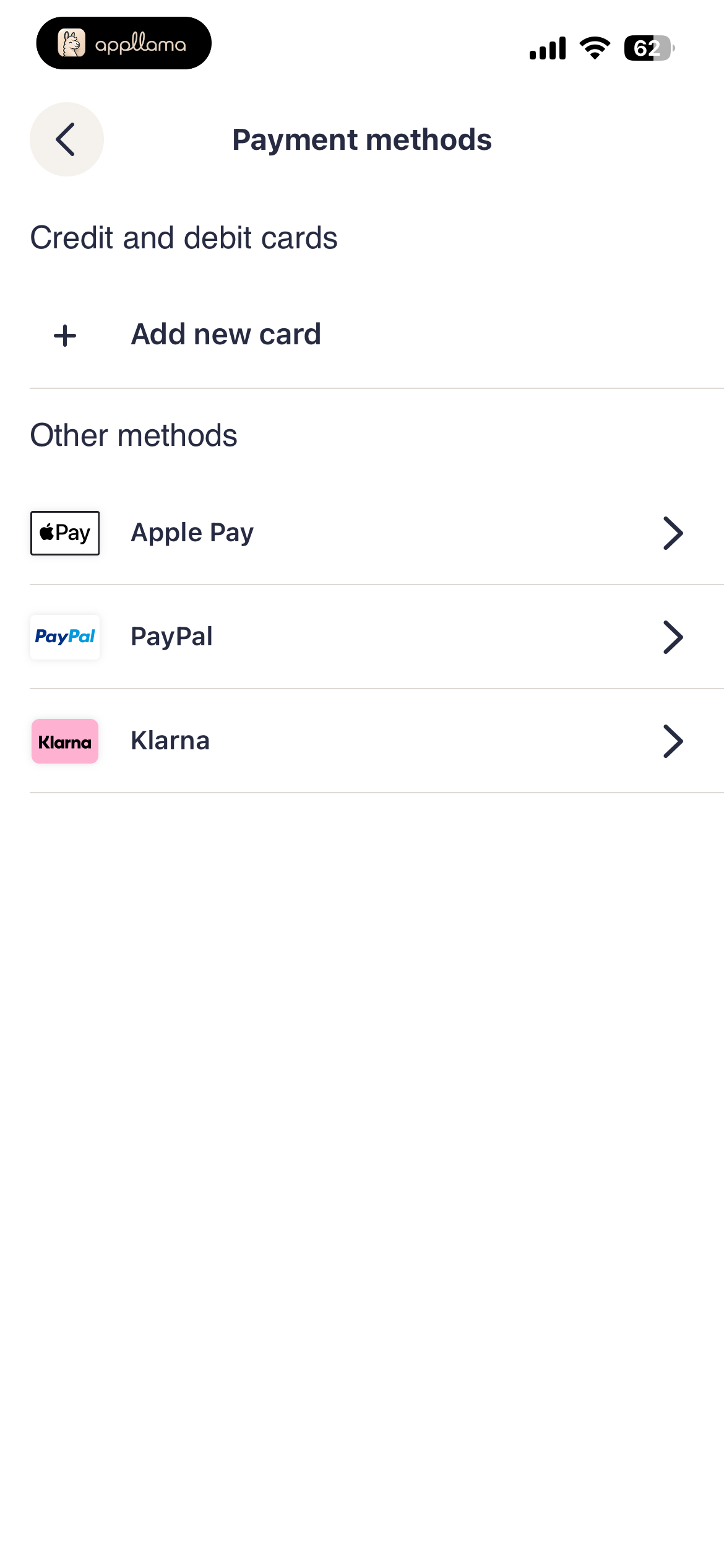 Payment Methods