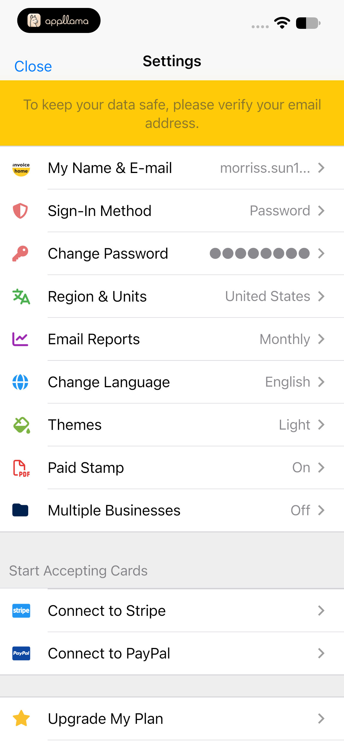 Settings Overview