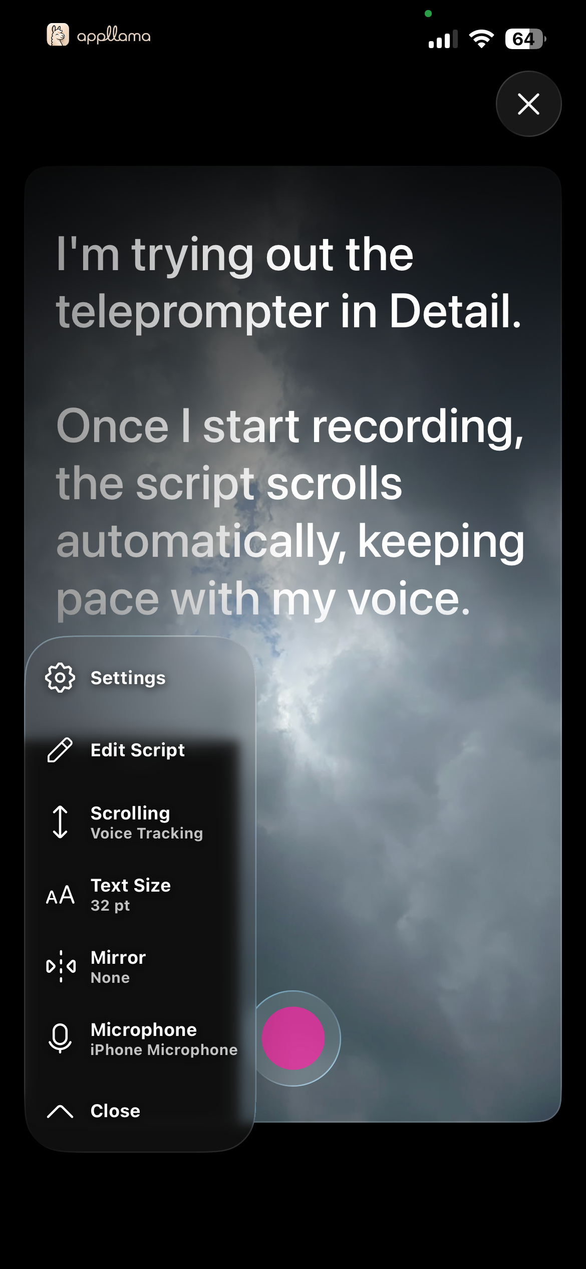 Teleprompter Recorder
