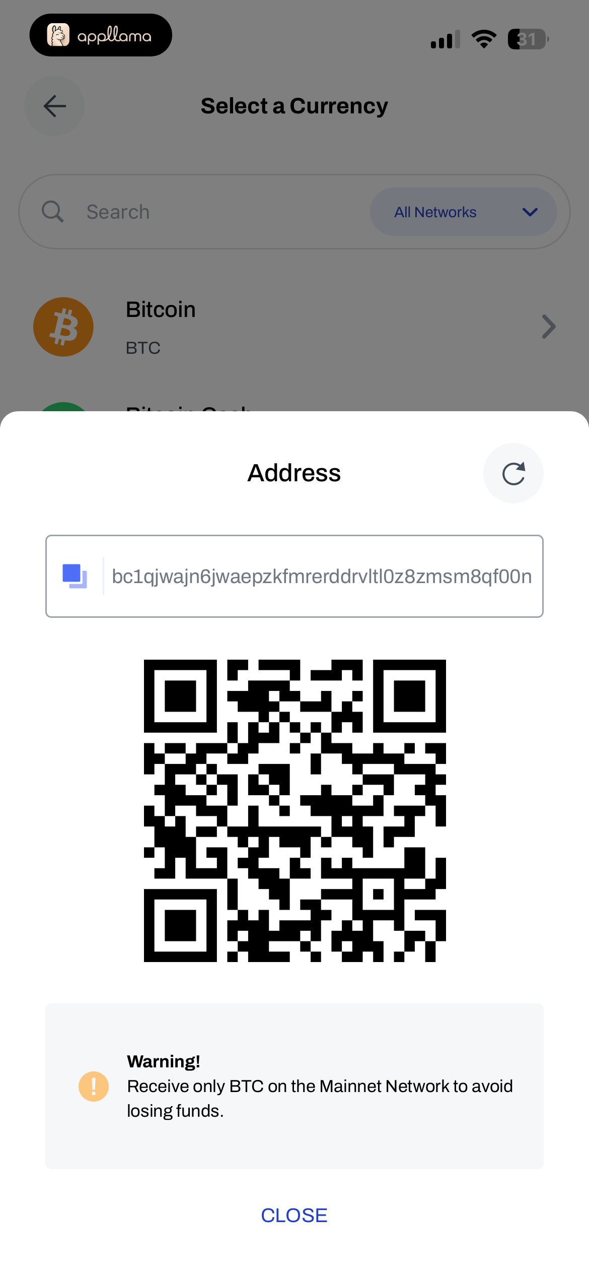 Receive Address QR