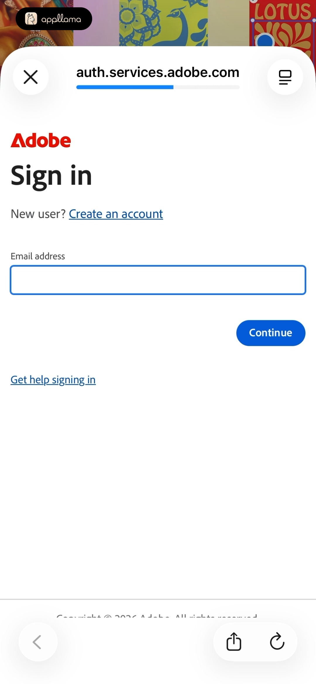 Adobe Sign In