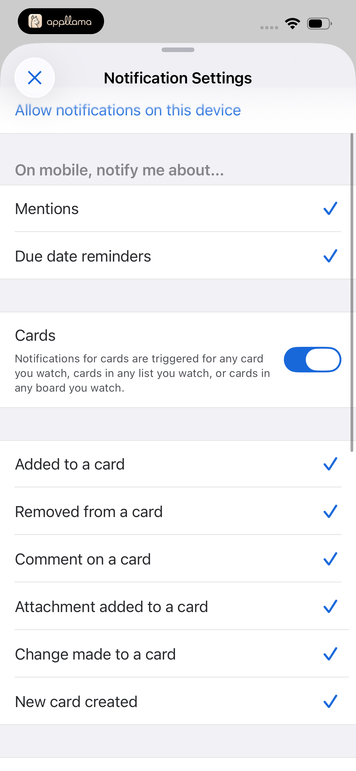 Notification Settings