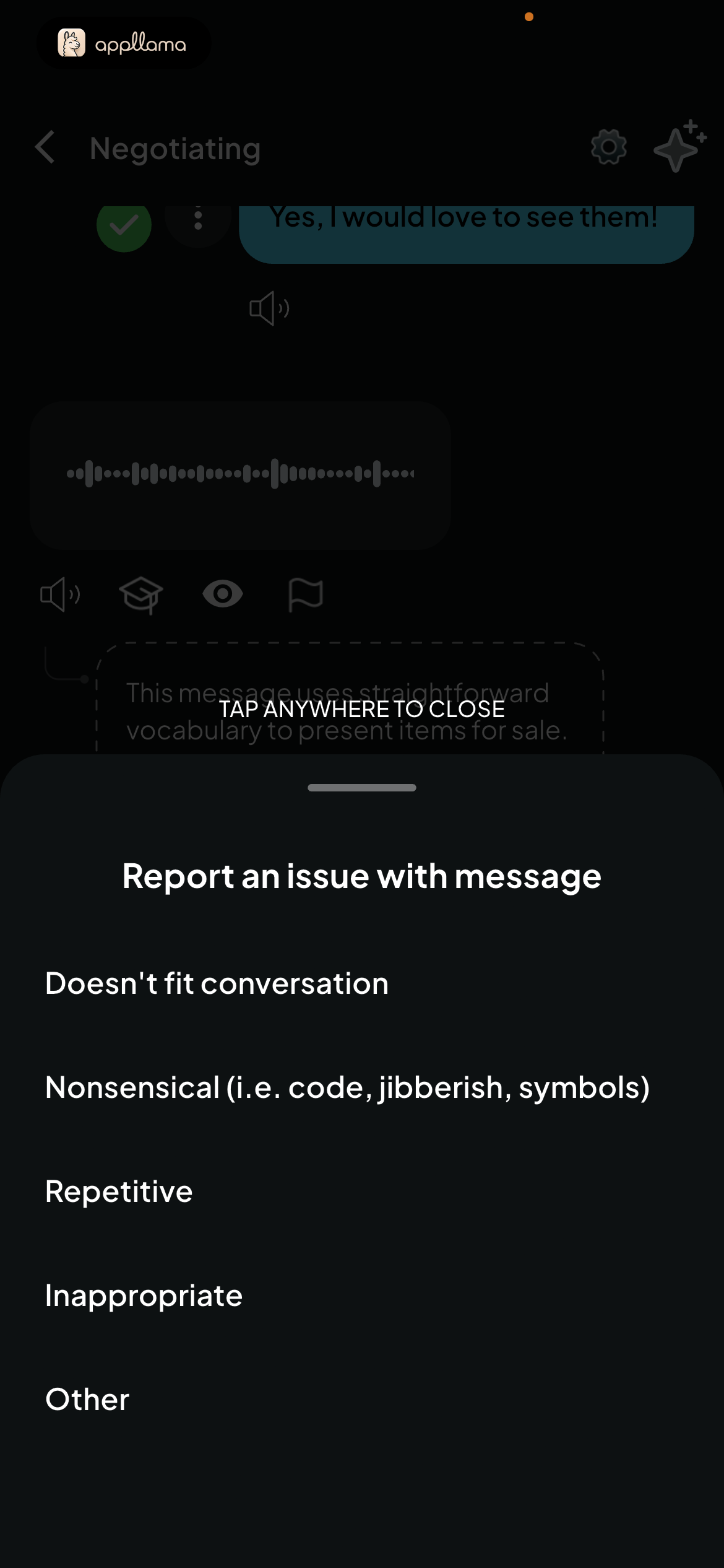 Report Message Issue