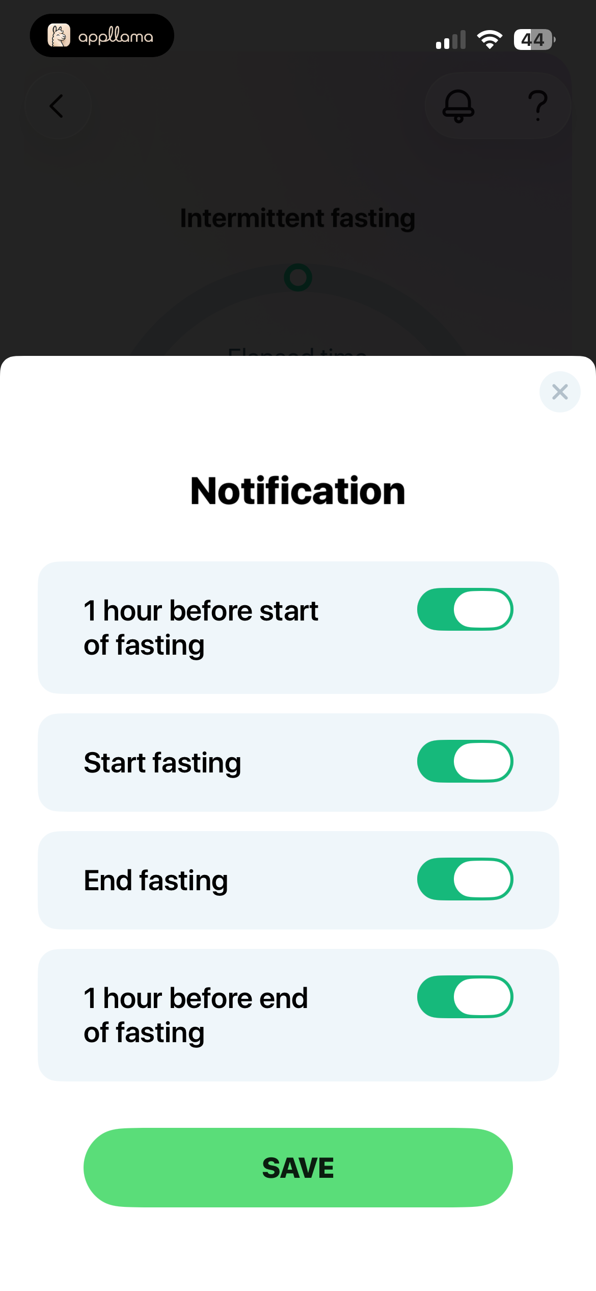 Fasting Notifications