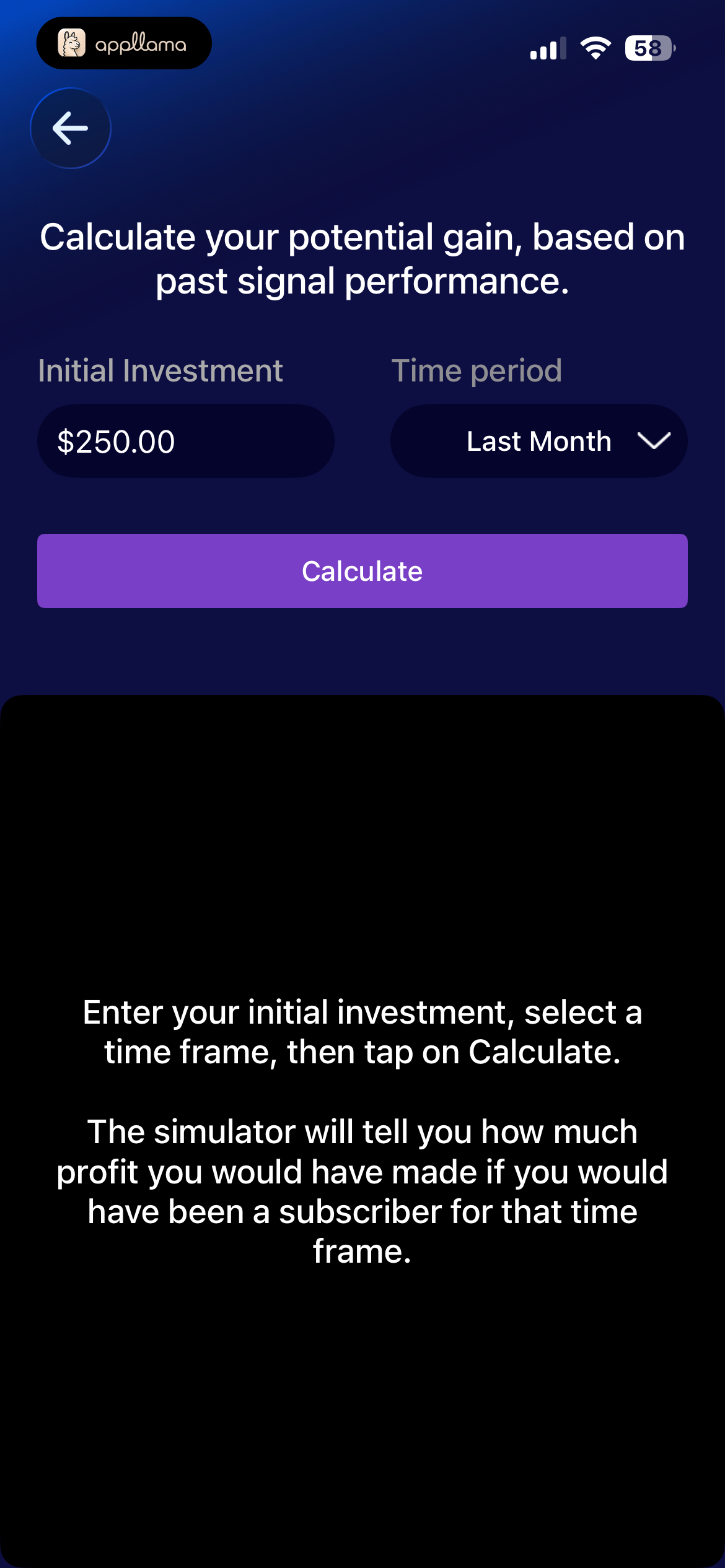 Gain Calculator Input