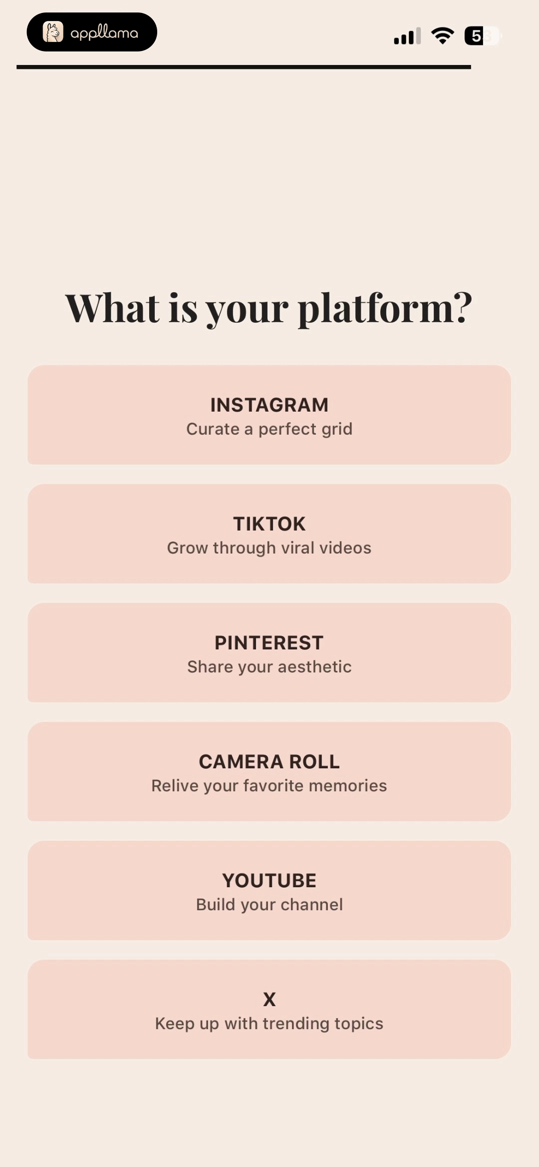 Platform Selection