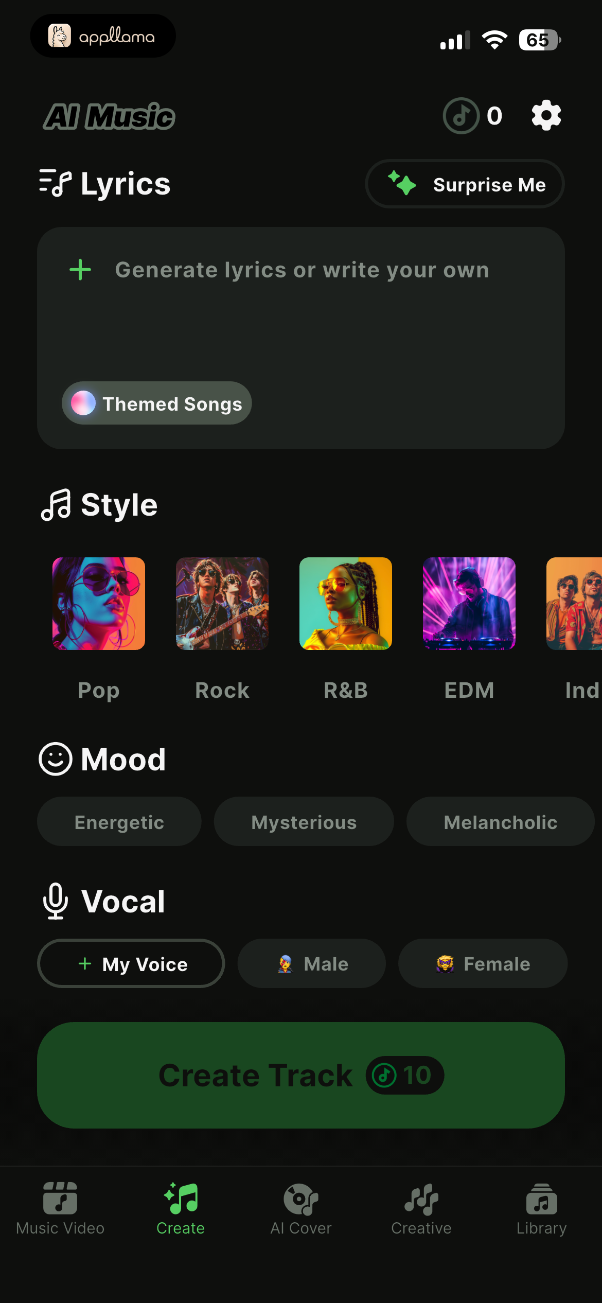 Lyrics Track Setup