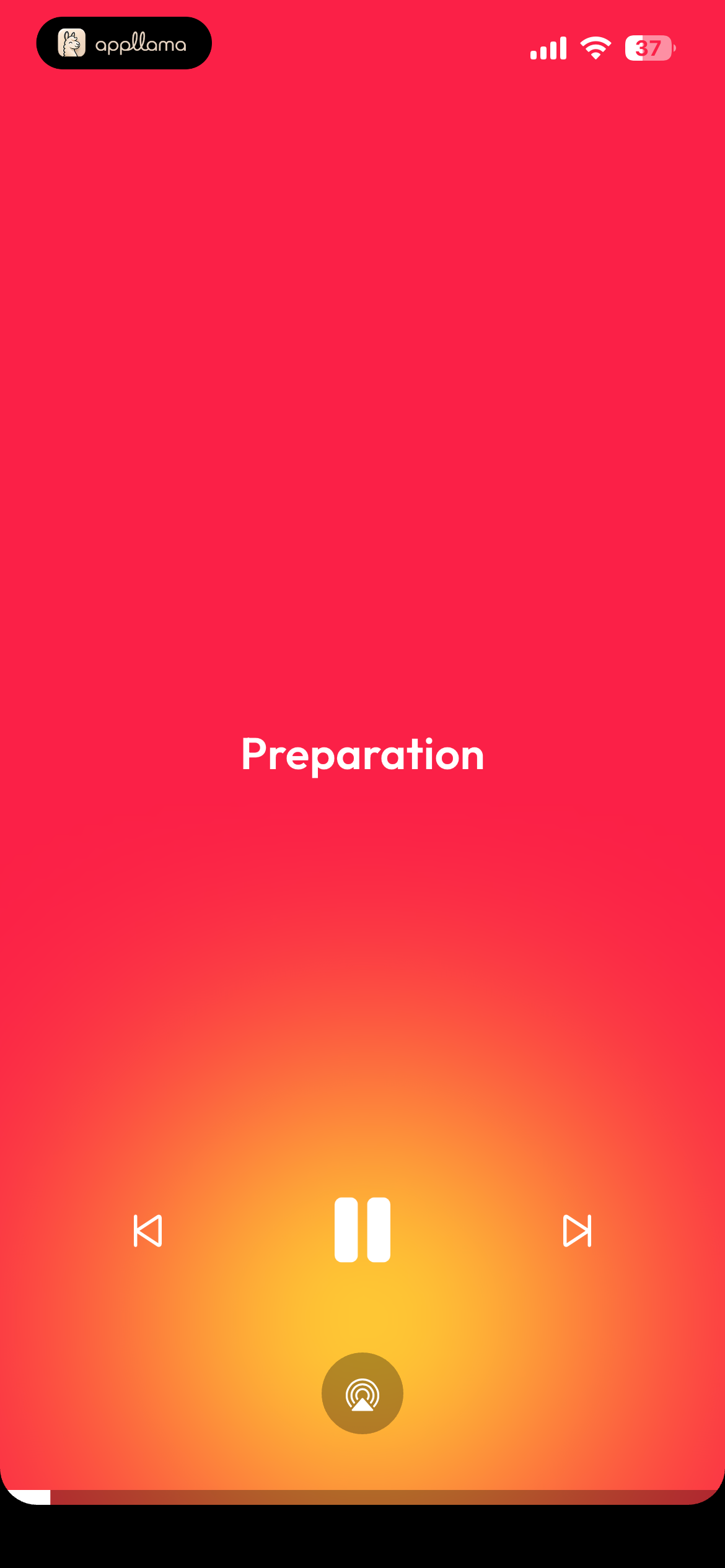 Preparation Player