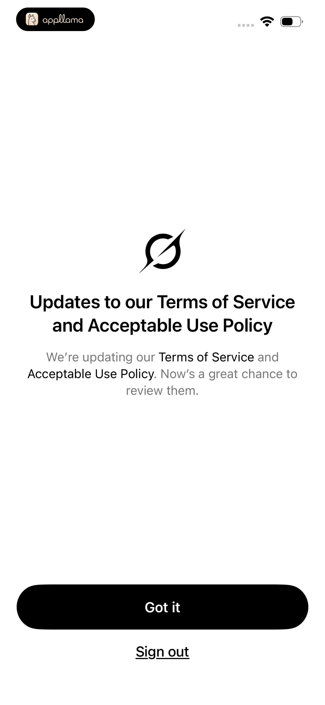 Terms Policy Update