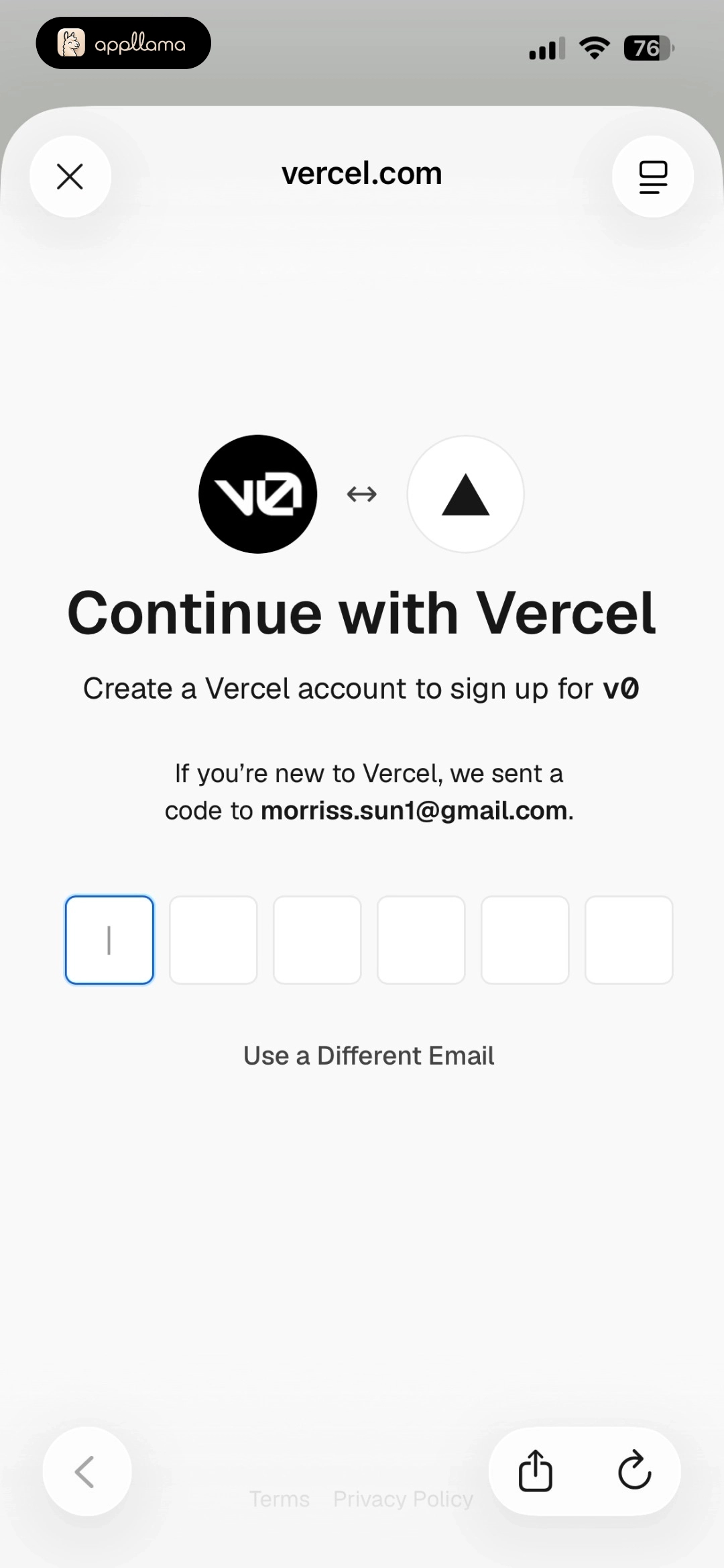 Email Verification Code
