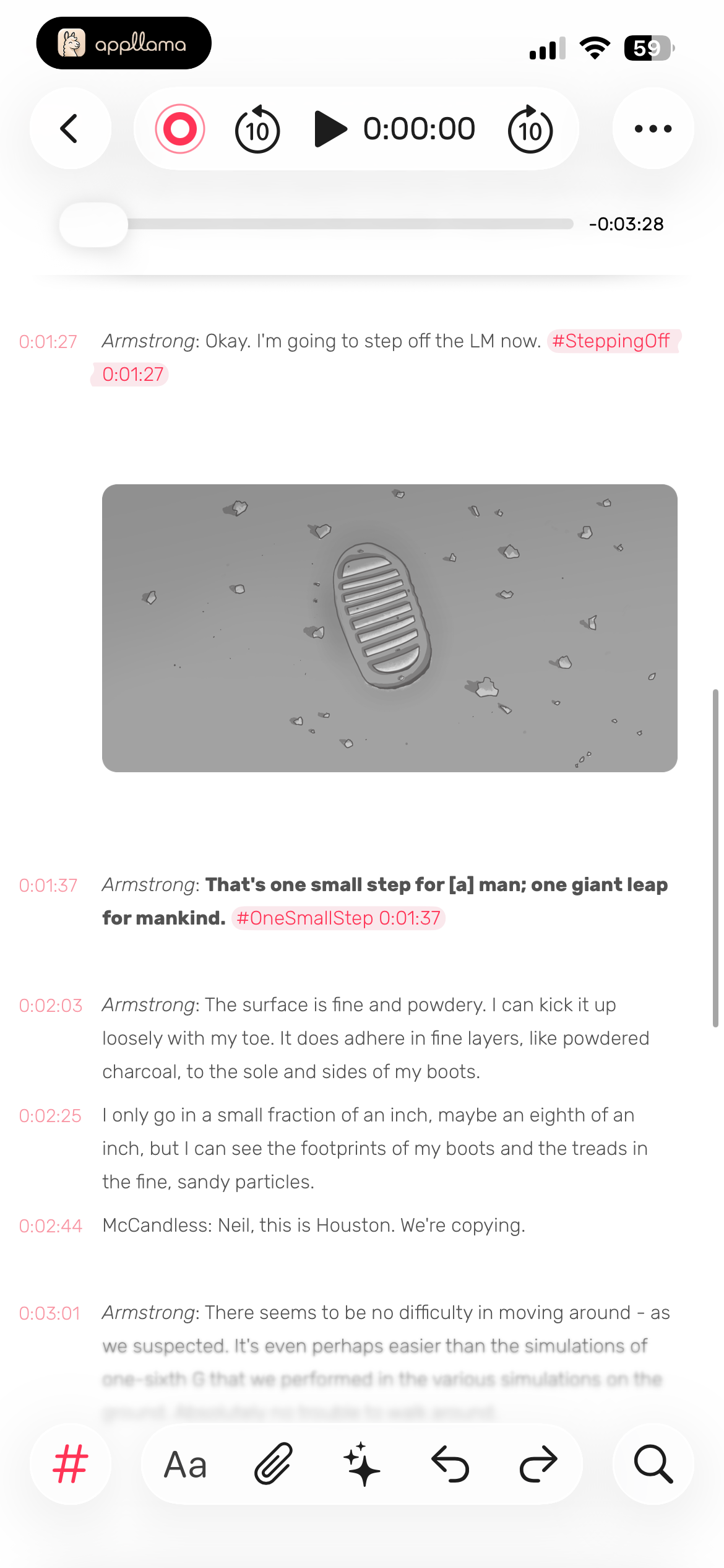 Rich Note Detail