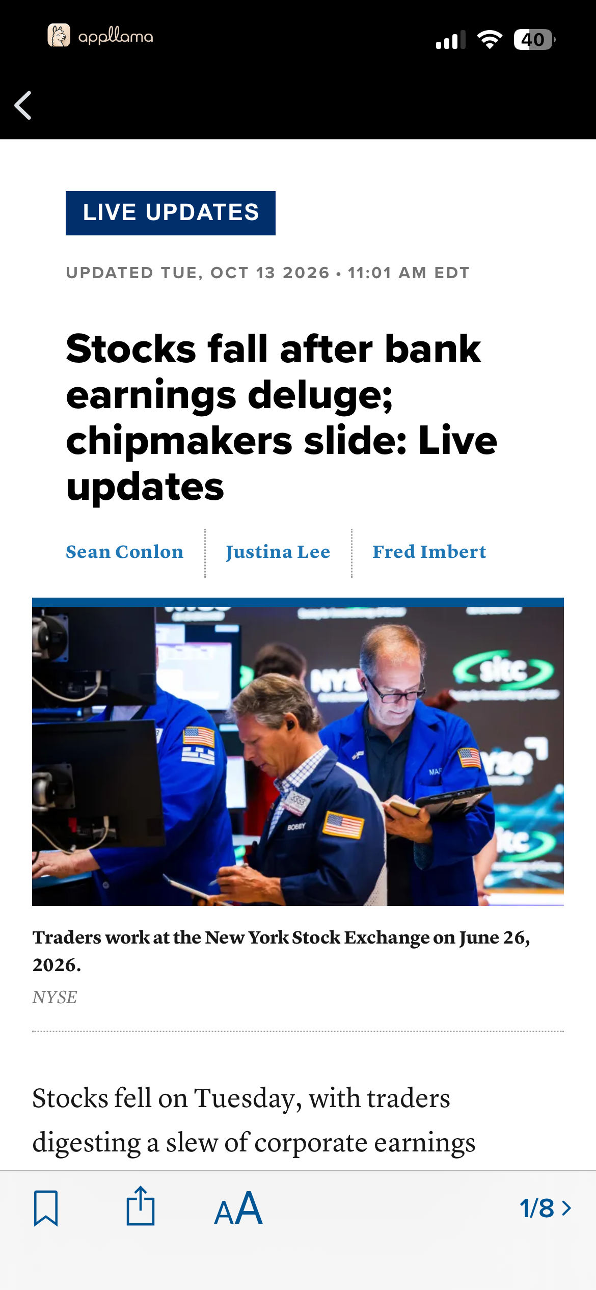 Live Updates Article