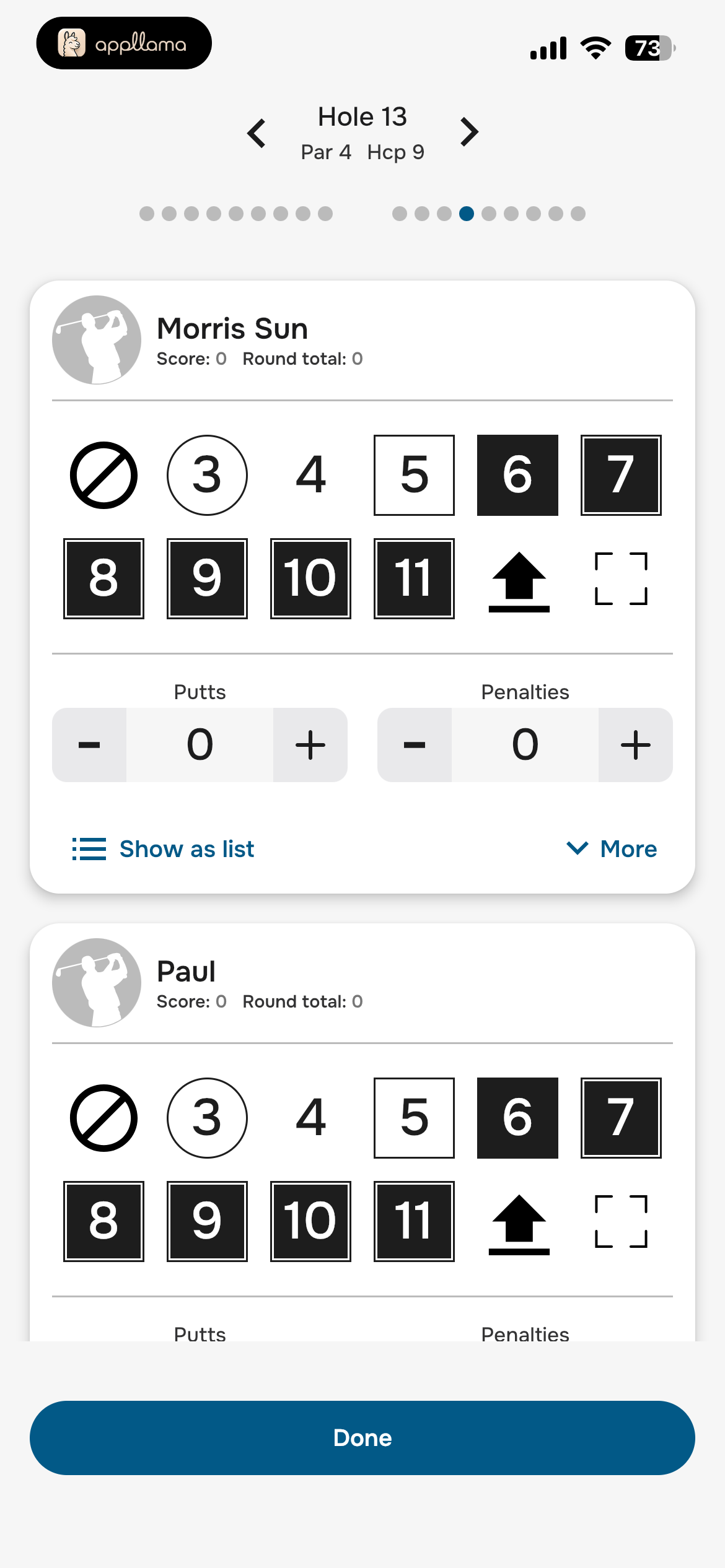 Score Entry