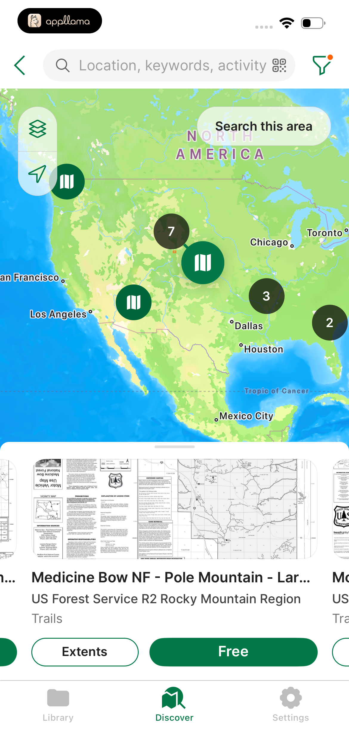 Map Results Split View