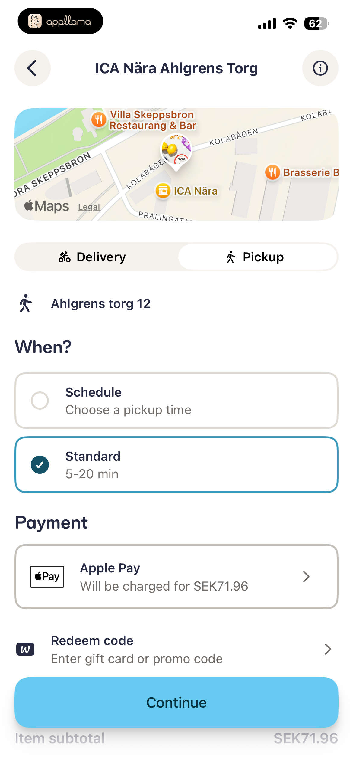 Delivery Checkout