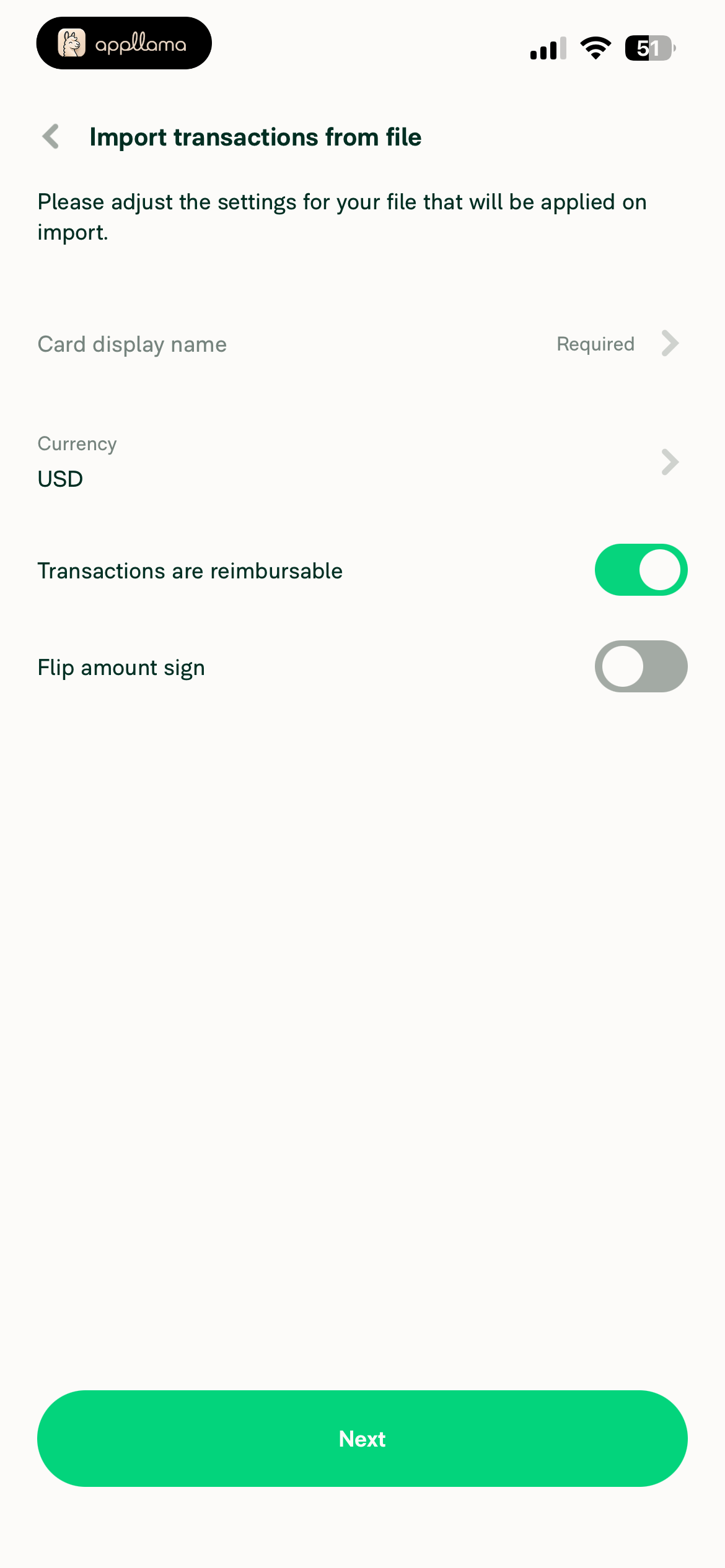 Import Transactions