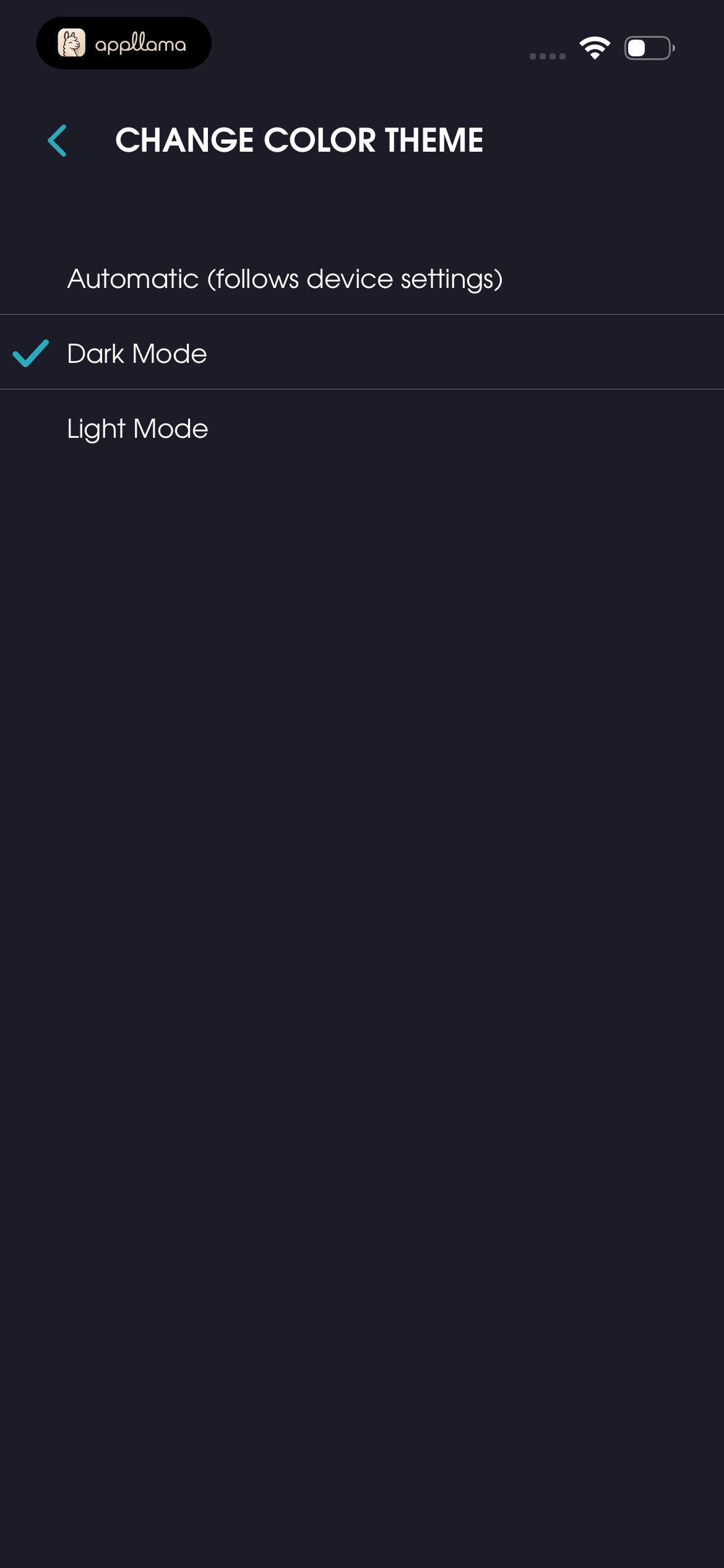 Change Color Theme