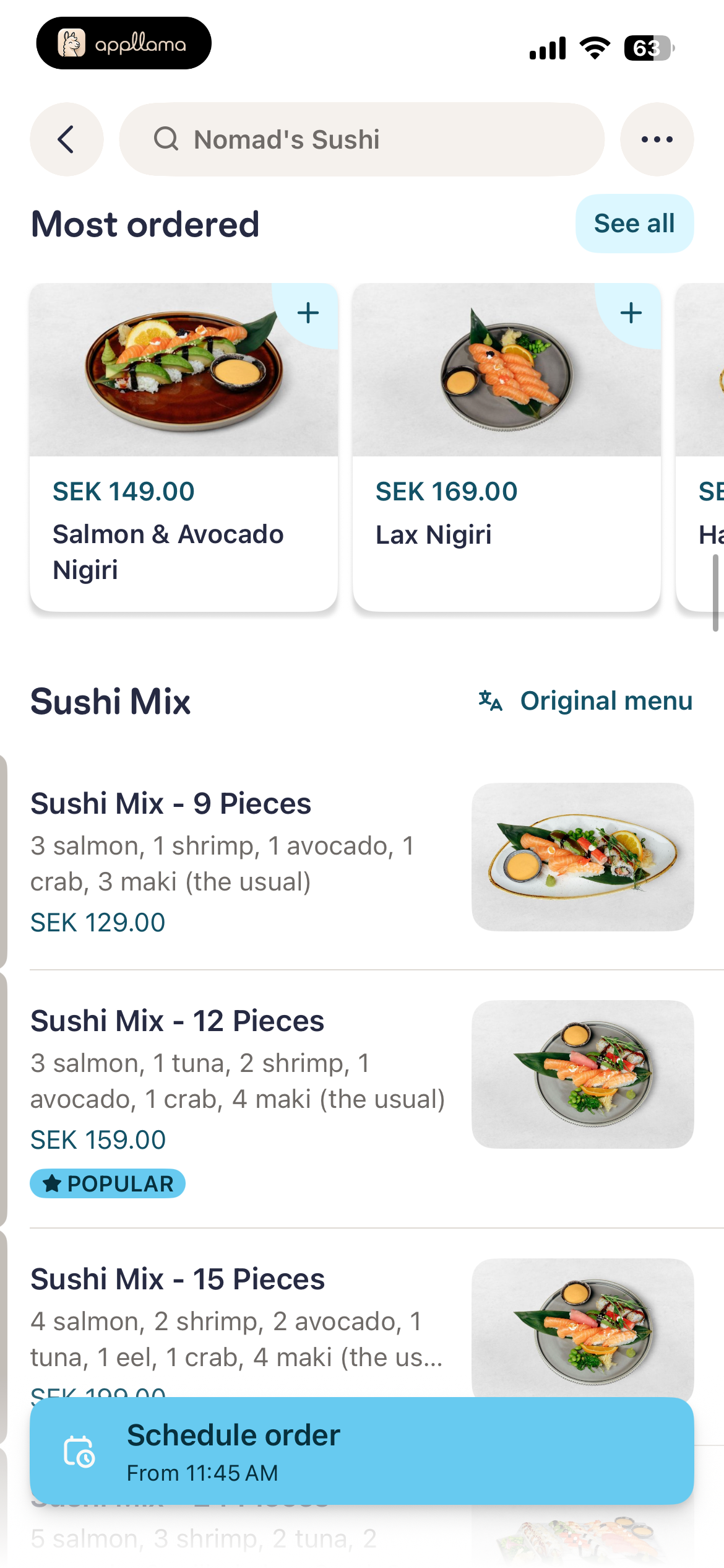 Restaurant Menu