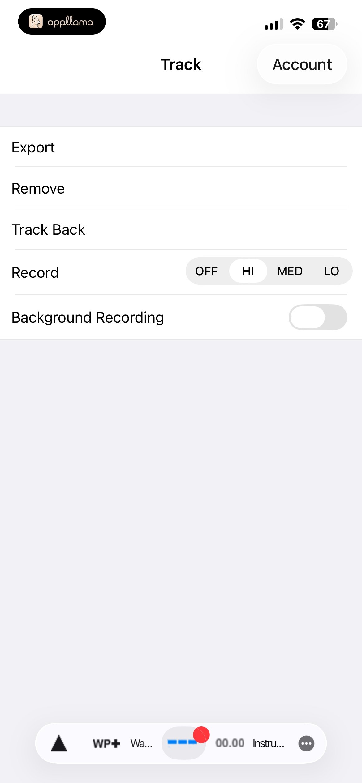 Track Settings