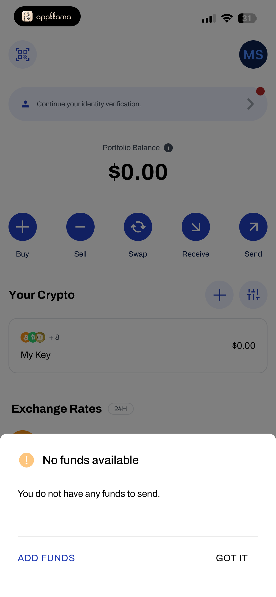 Insufficient Funds
