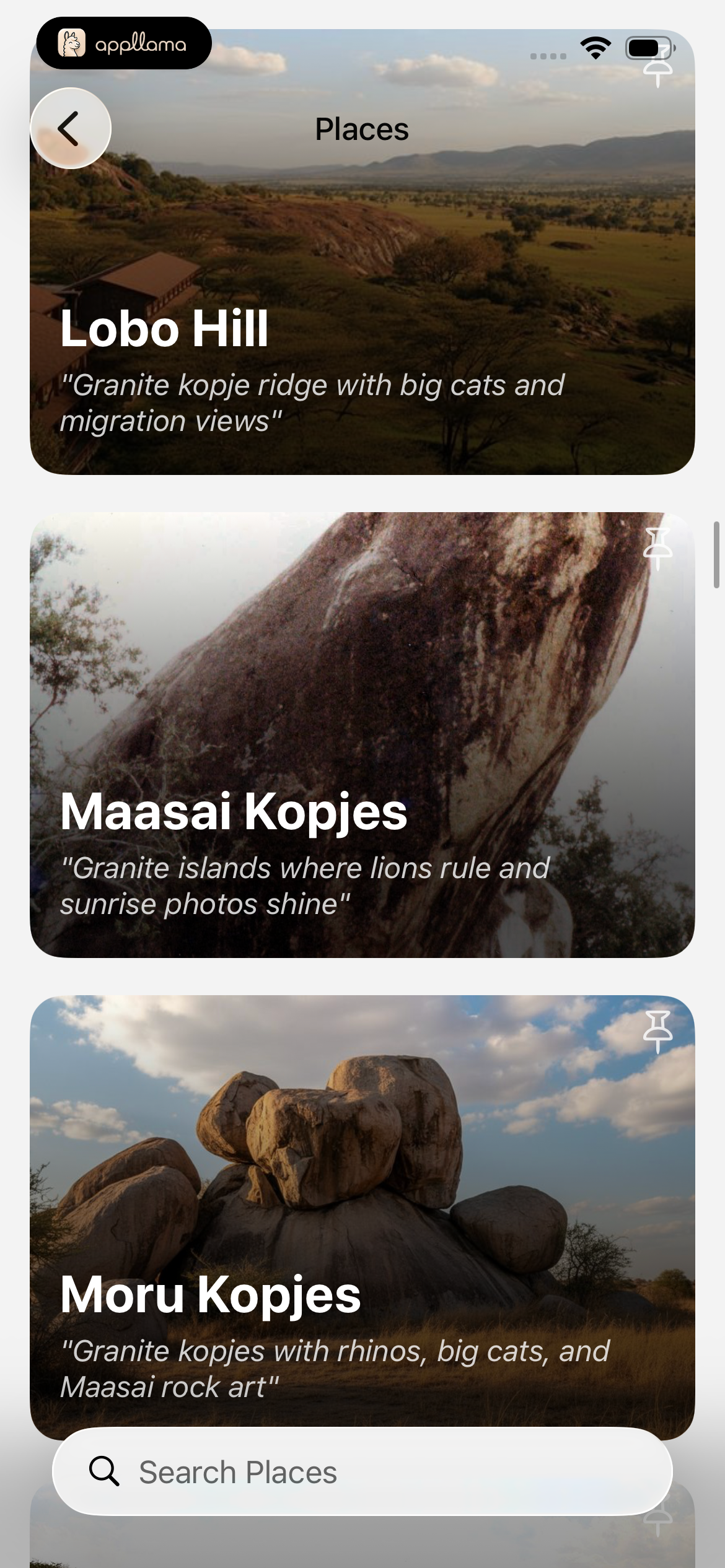 Places Browse