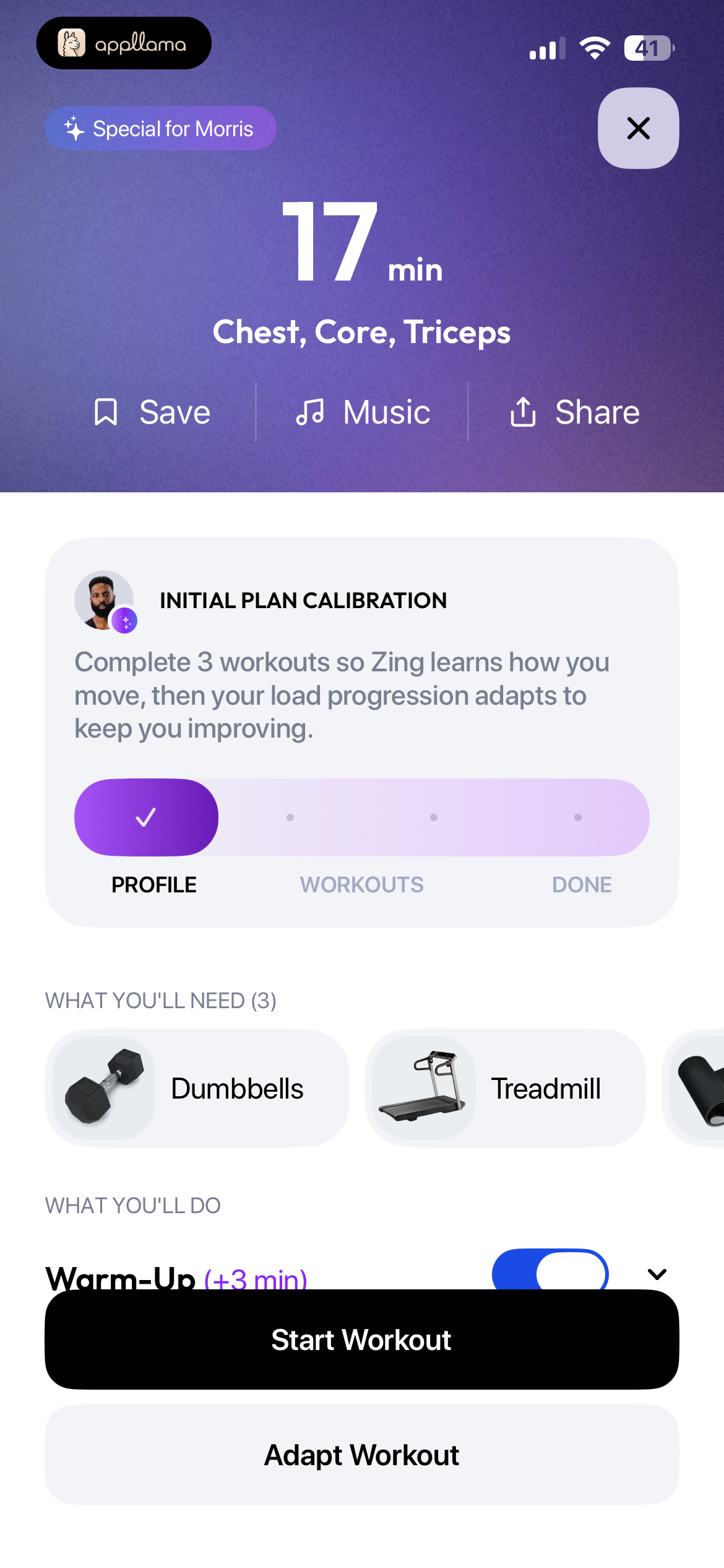 Workout Overview
