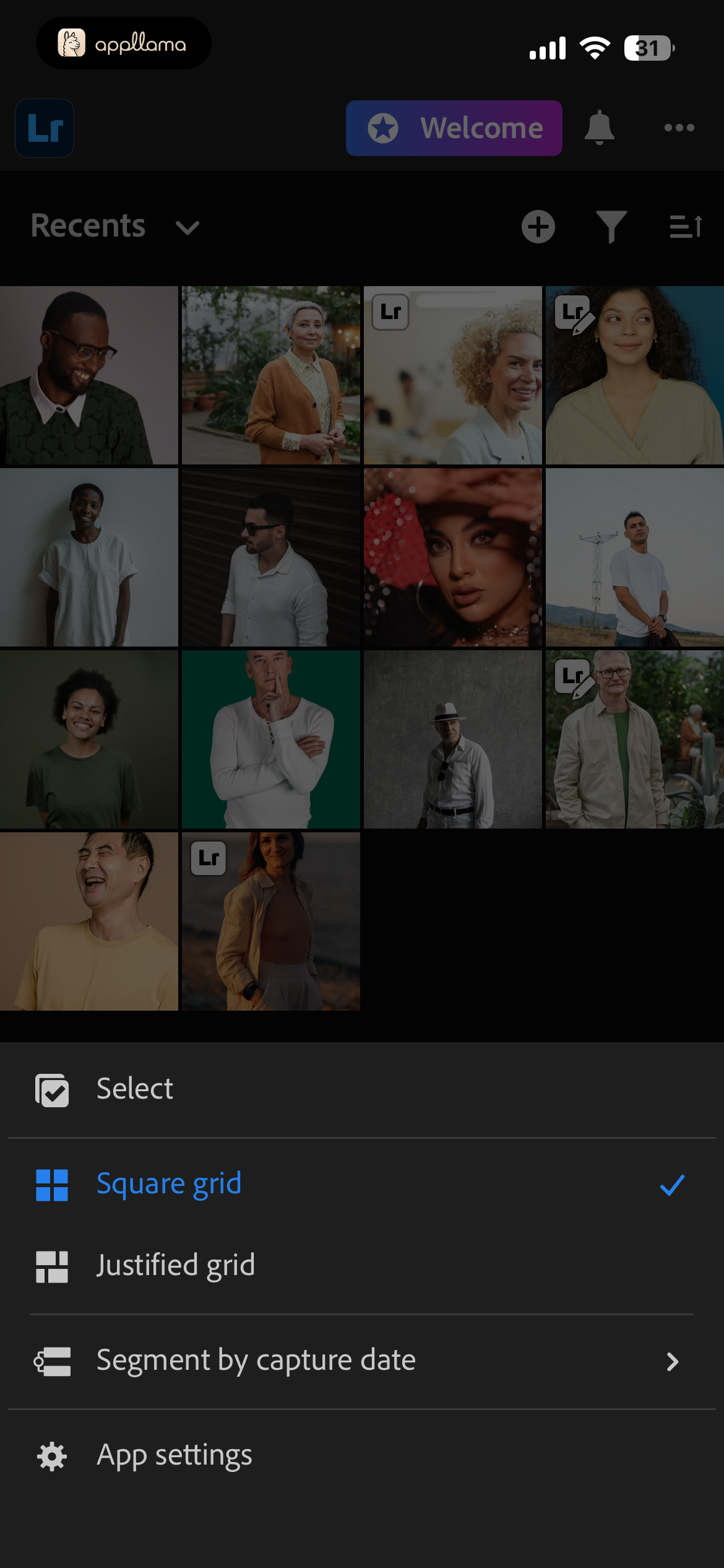Library View Menu