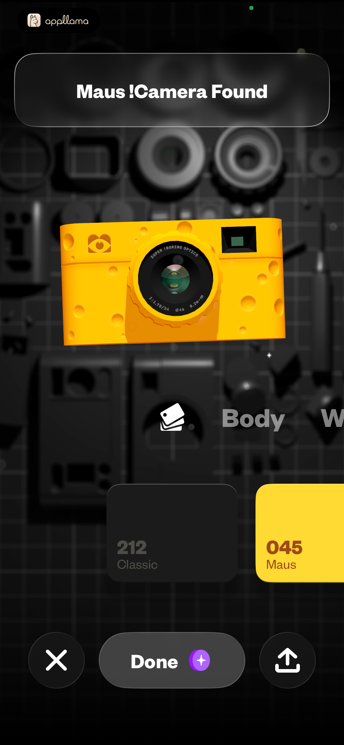 Camera Body Customizer