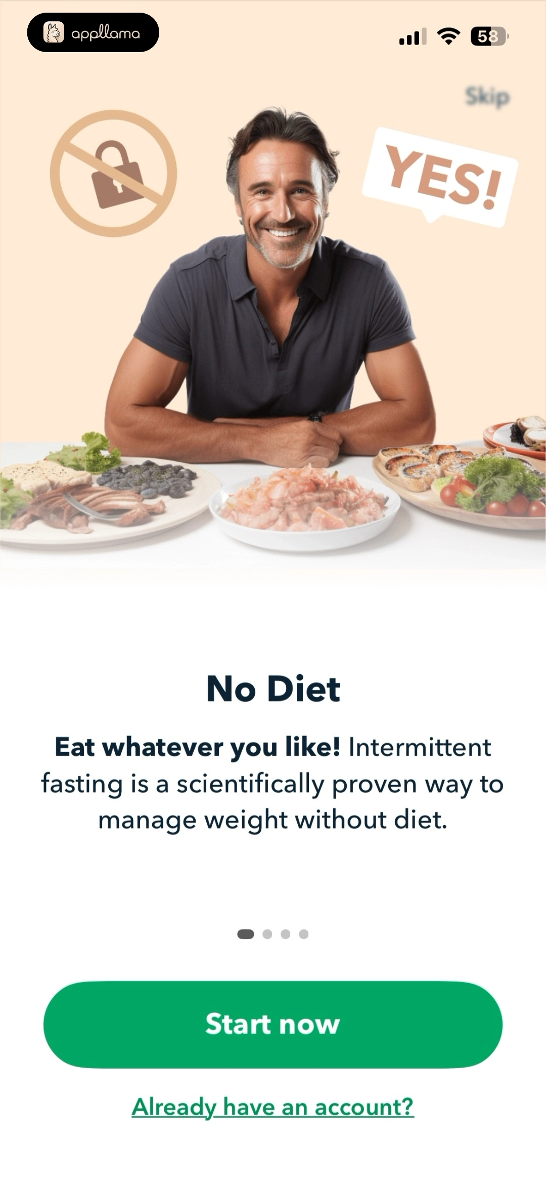 Intermittent Fasting Tracker - No Diet Onboarding