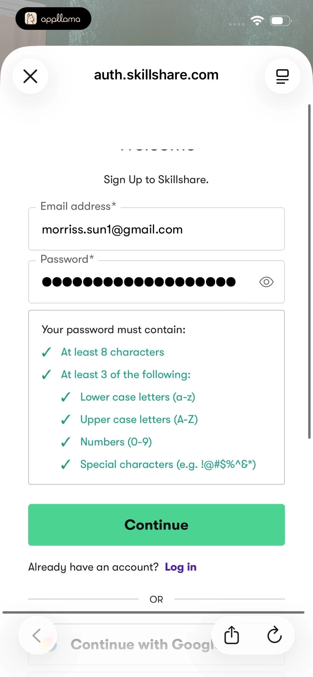 Sign Up Form Validation