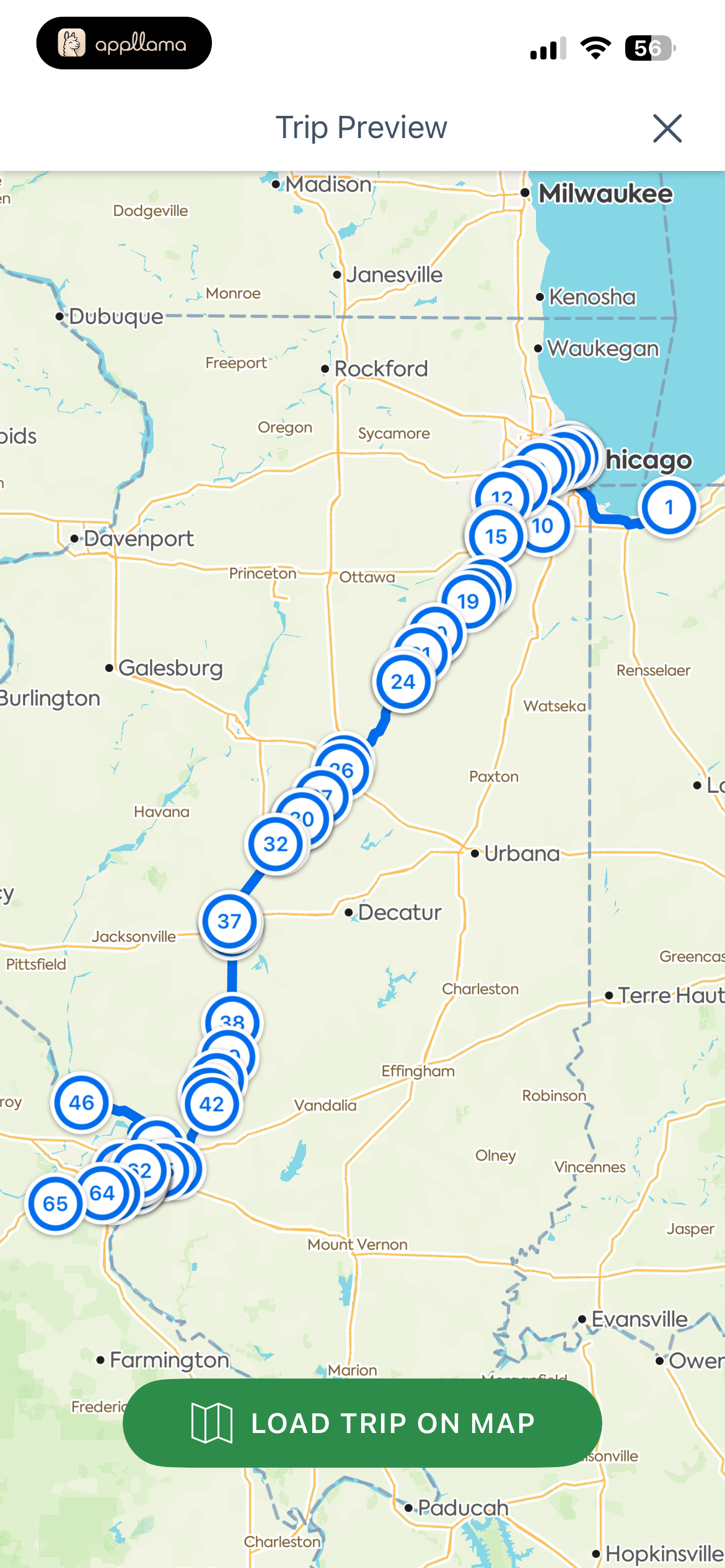 Trip Preview Map