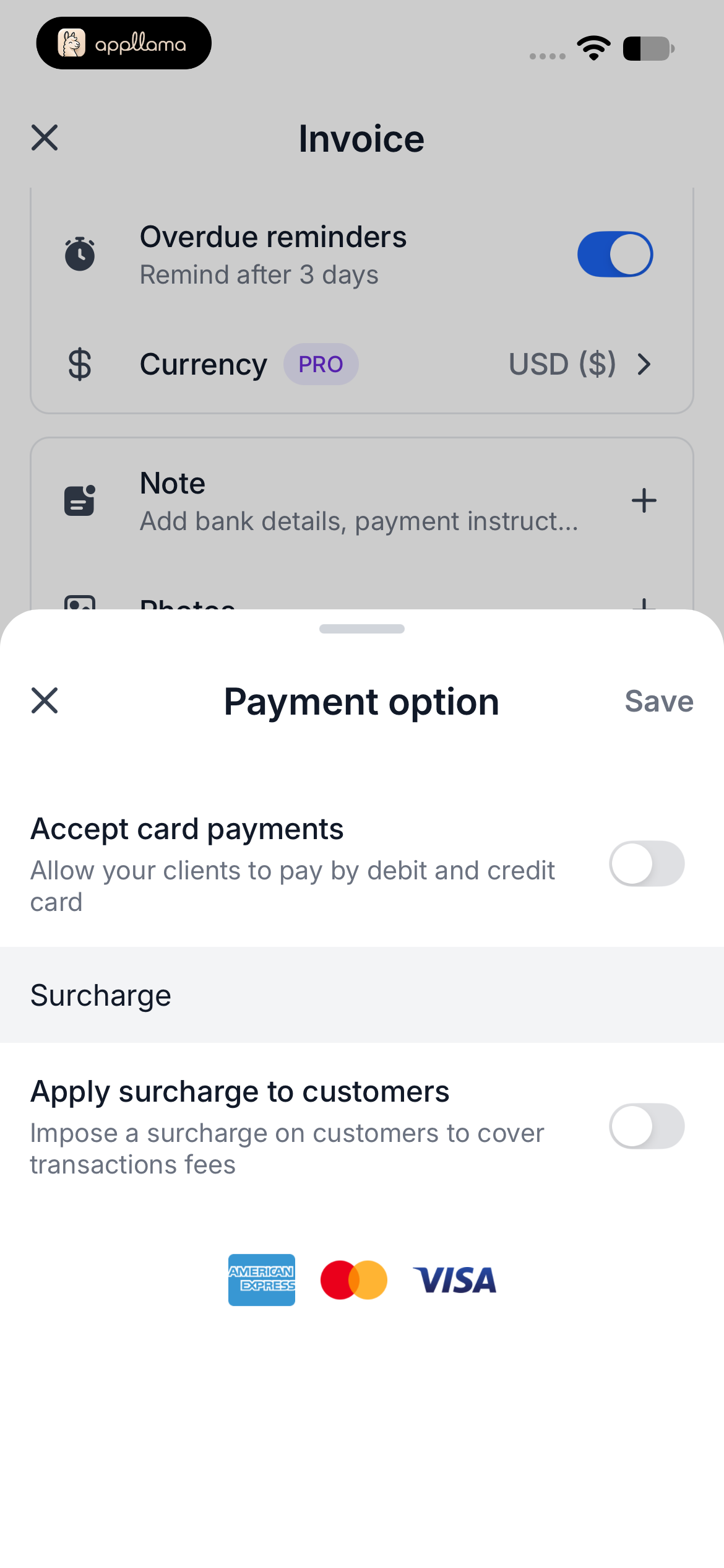 Card Payment Options