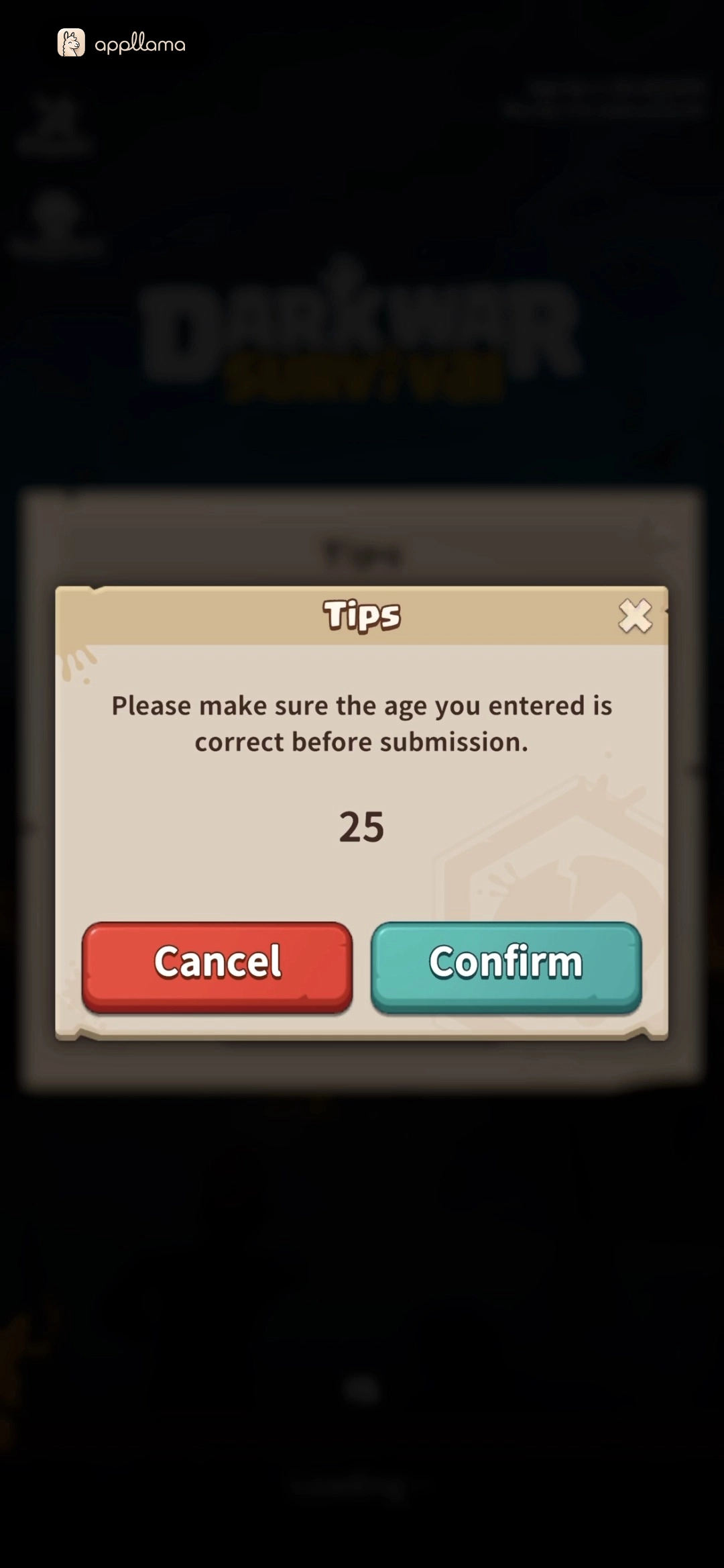 Age Confirmation Dialog