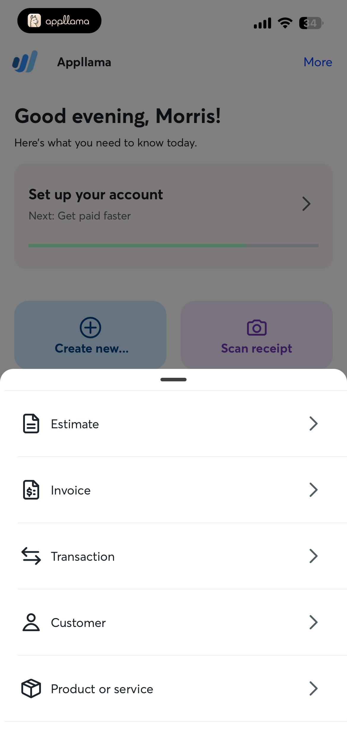 Quick Create Menu