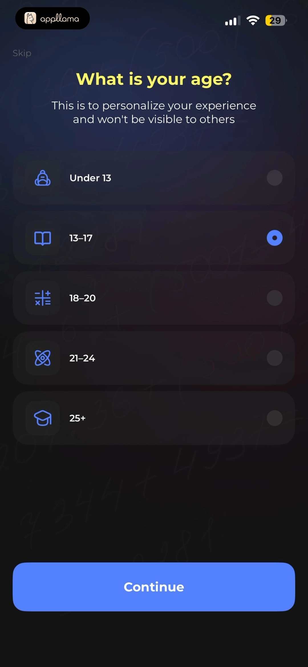 Age Selection