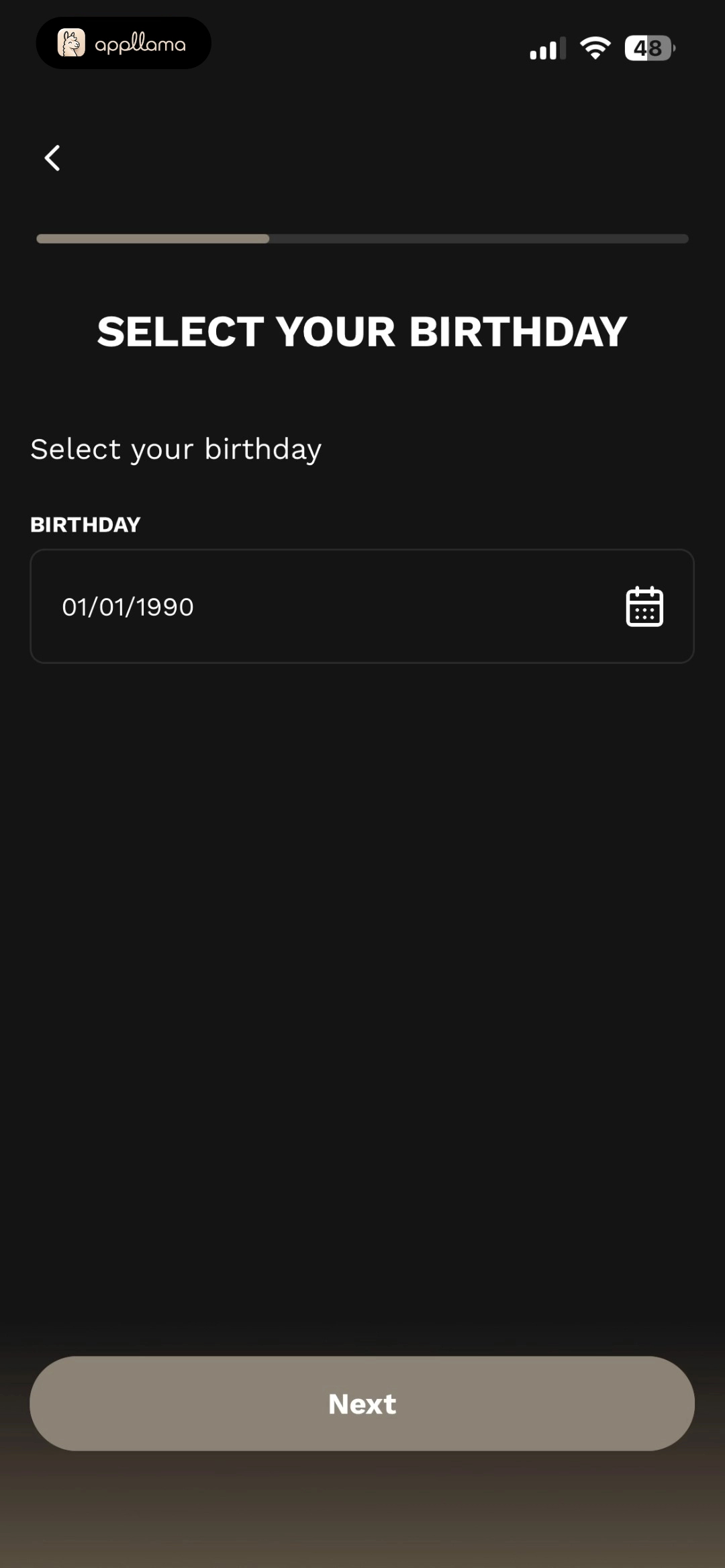 Birthday Input