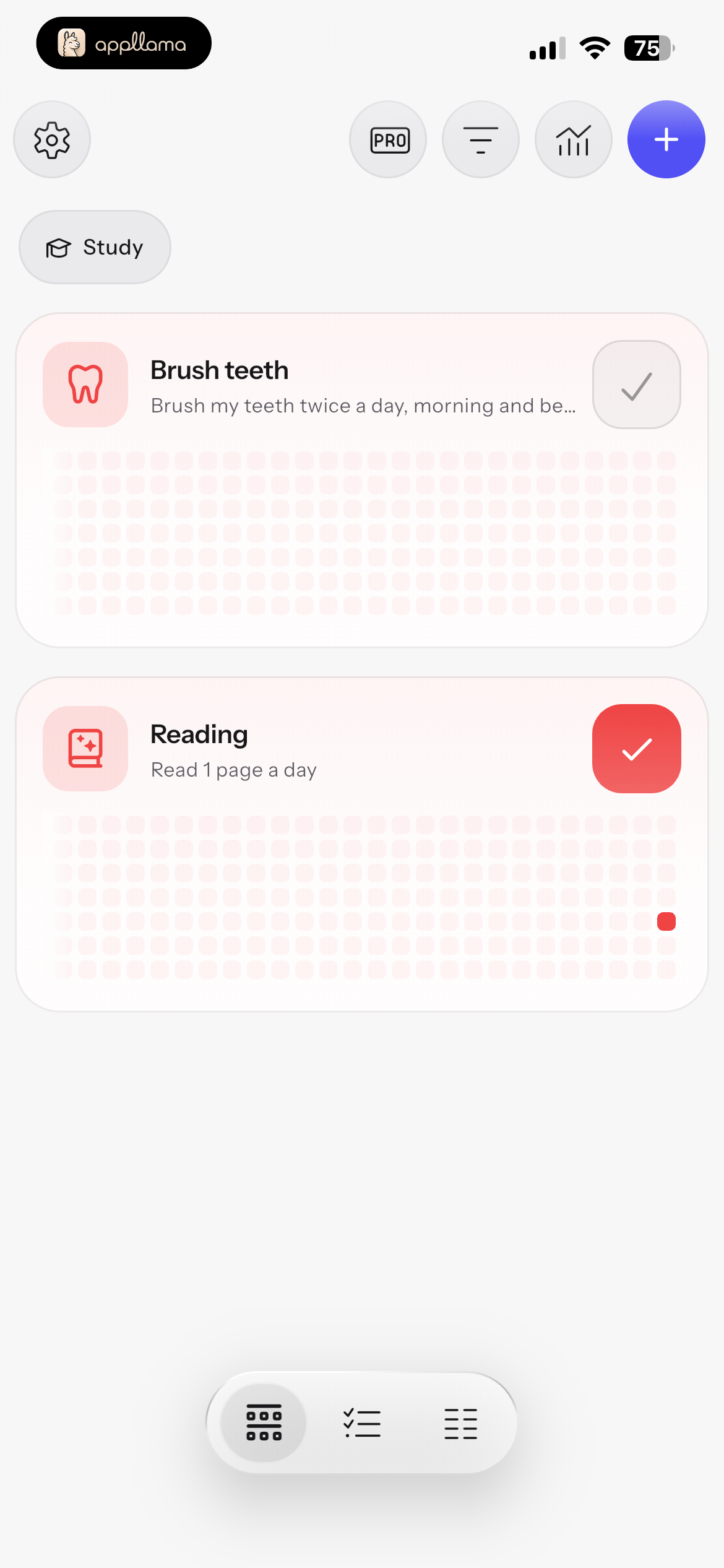 Habit Dashboard Partial