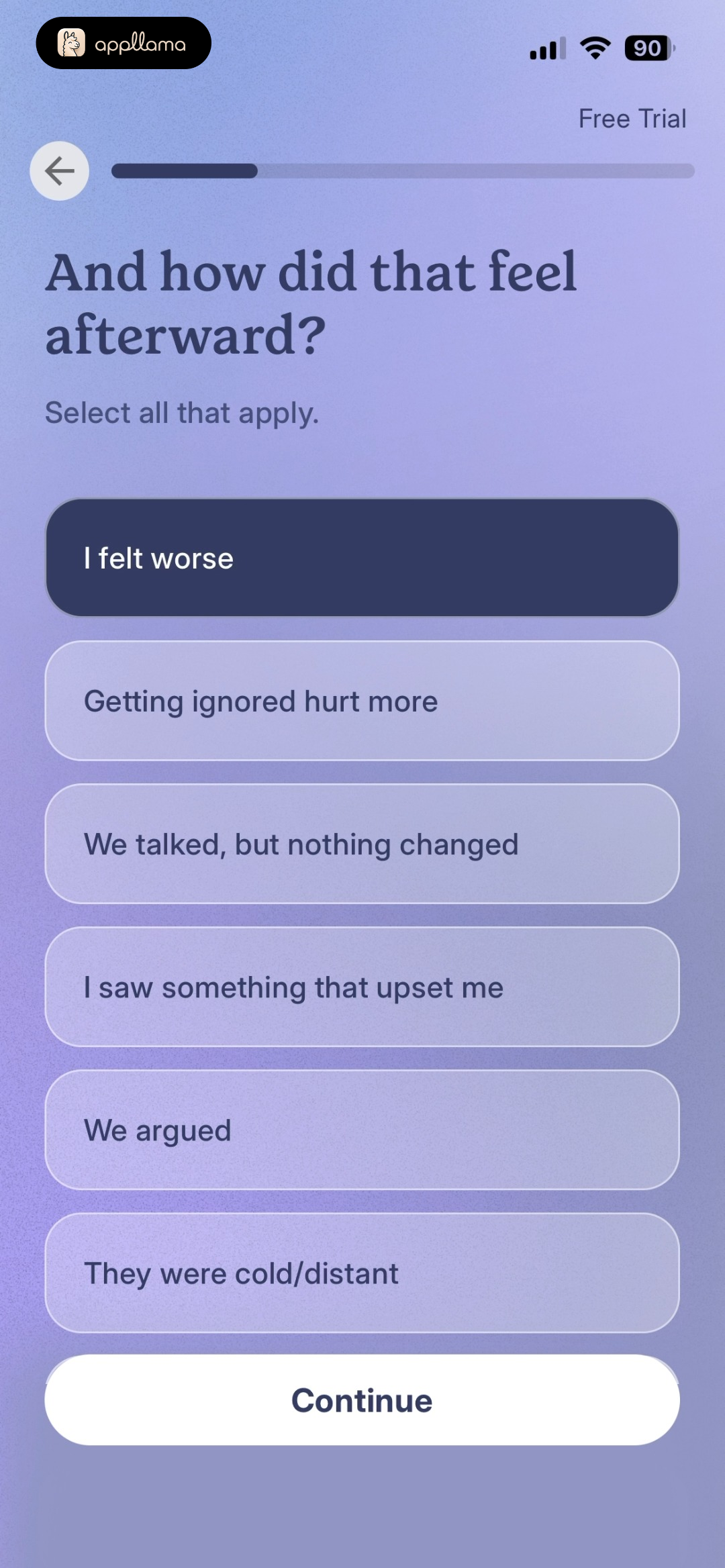Feeling After Contact