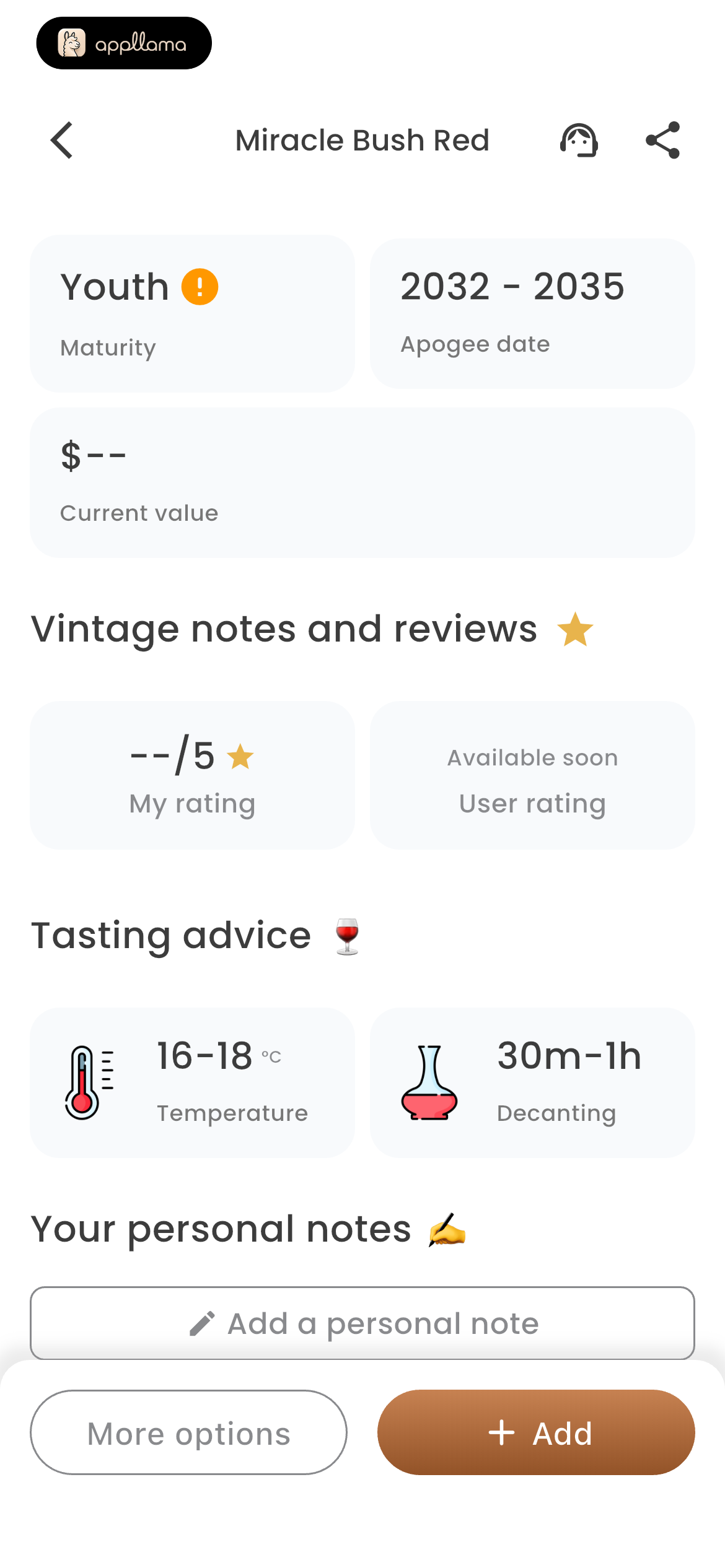 Wine Ratings and Notes