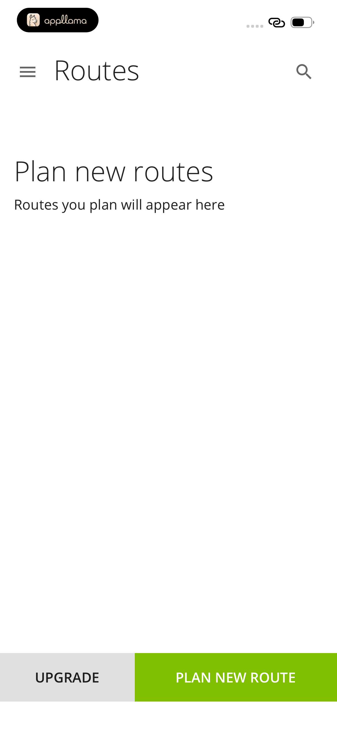 Routes Empty State