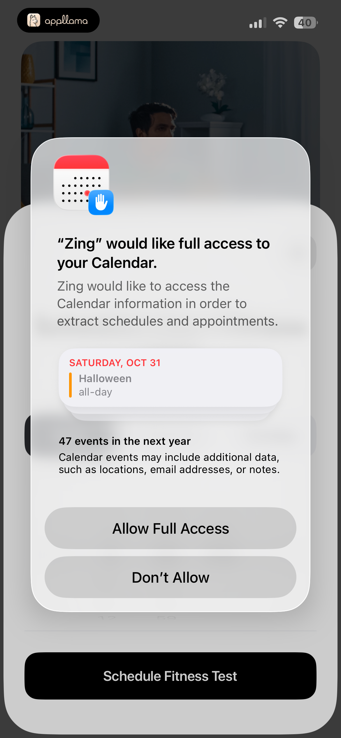 Calendar Access Permission