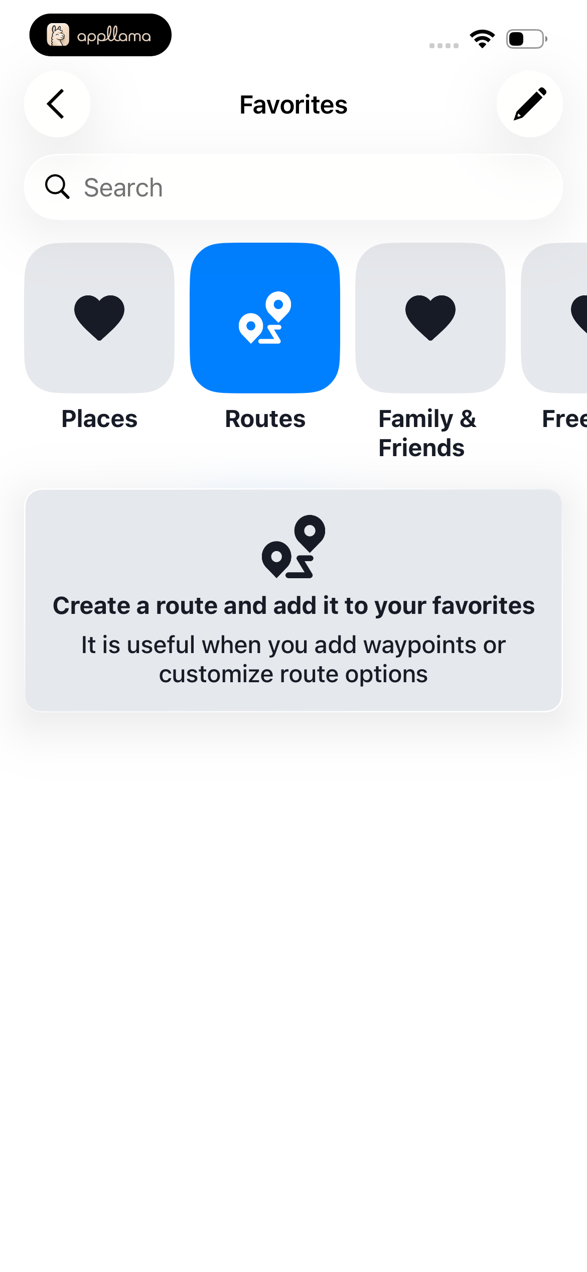 Favorites - Routes