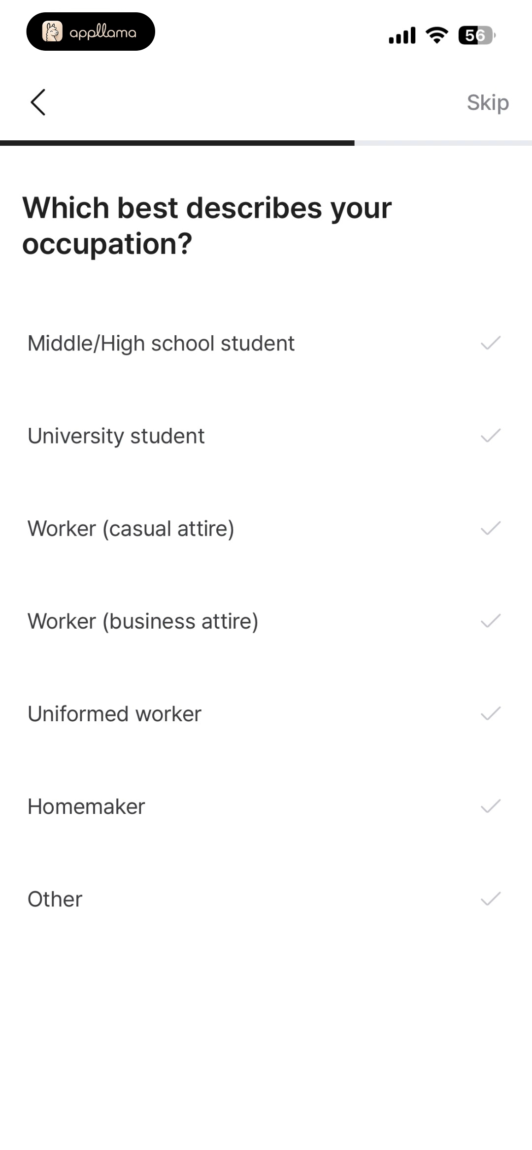 Occupation Selection