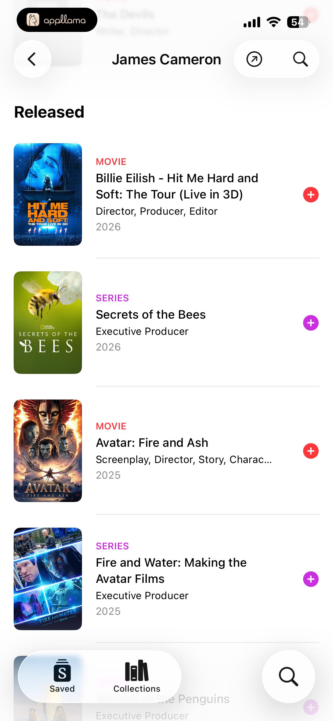 Released Filmography