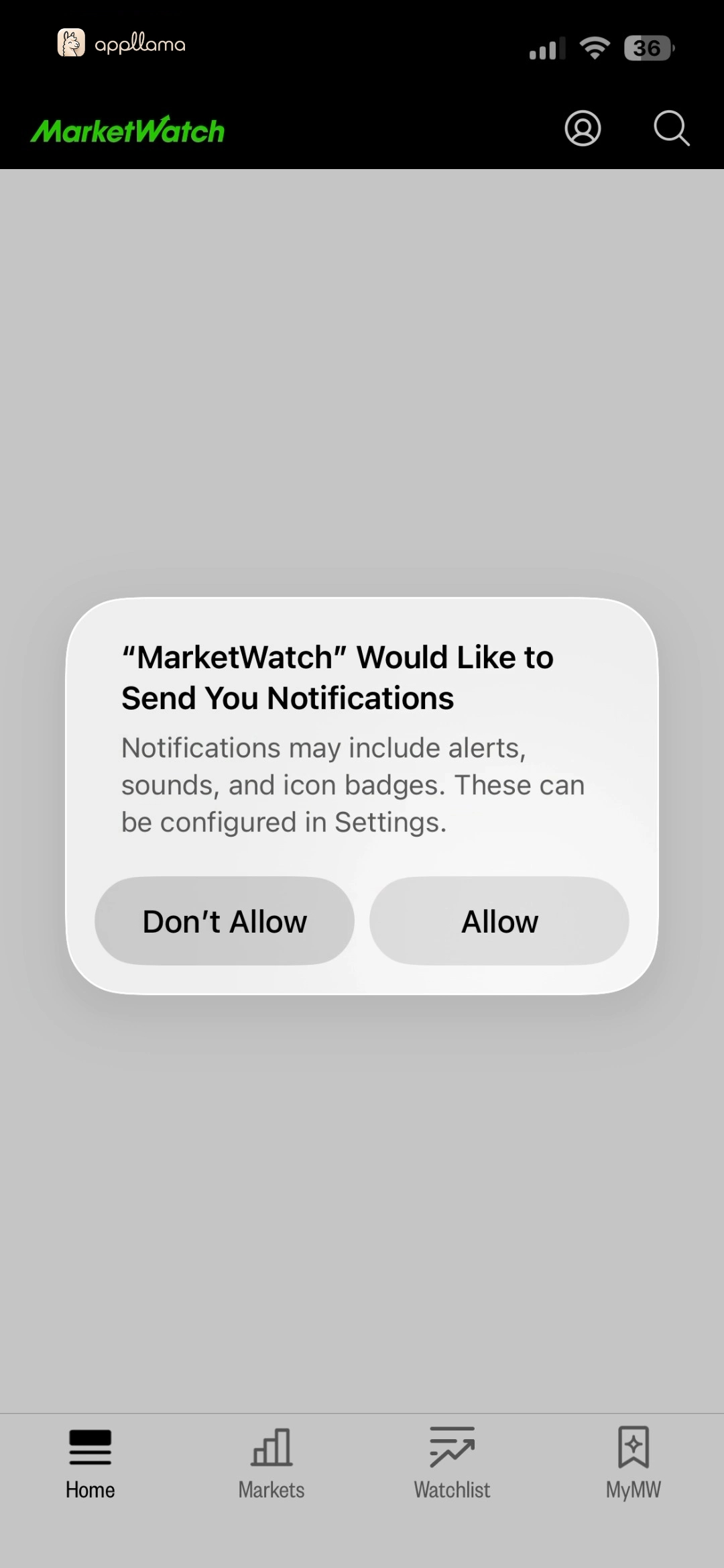 Home Notification Prompt