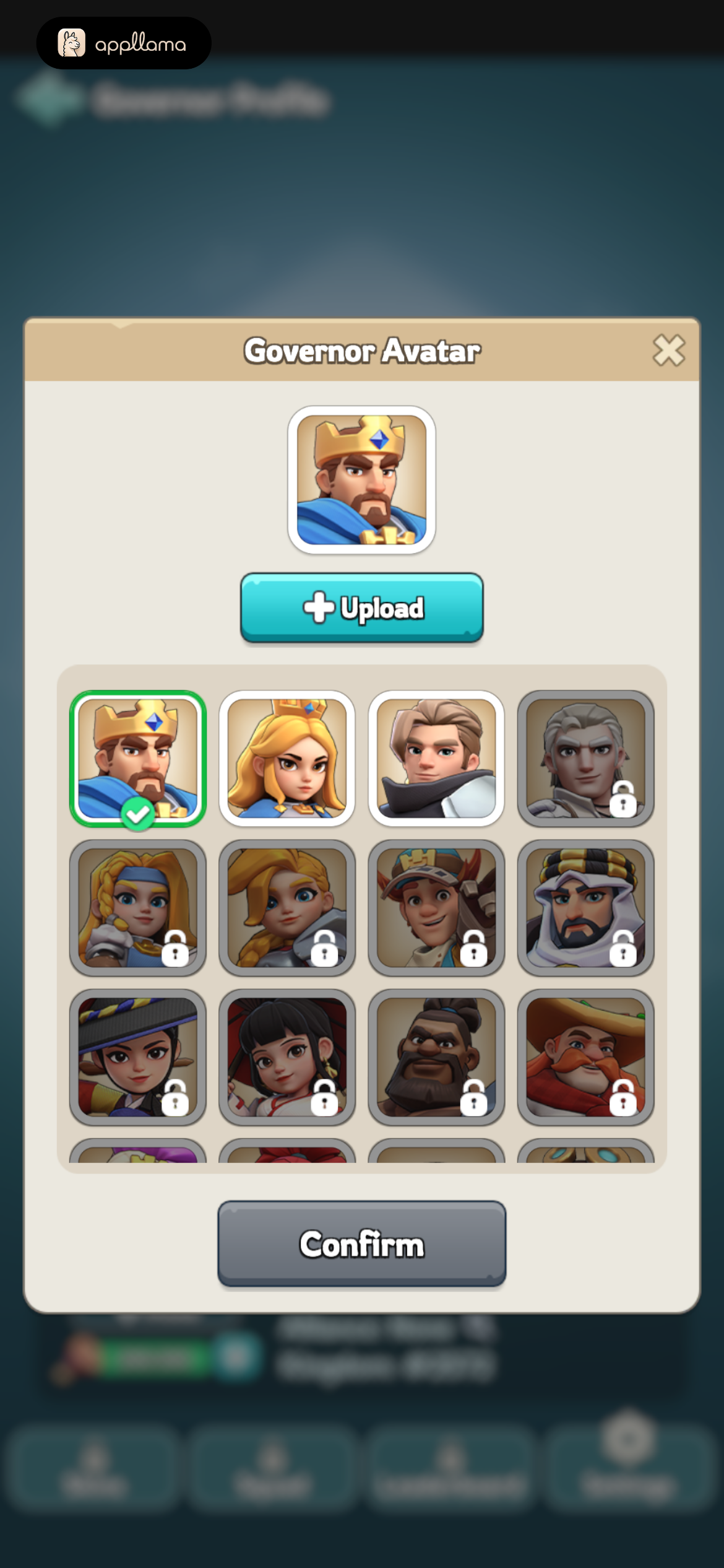 Governor Avatar Selection