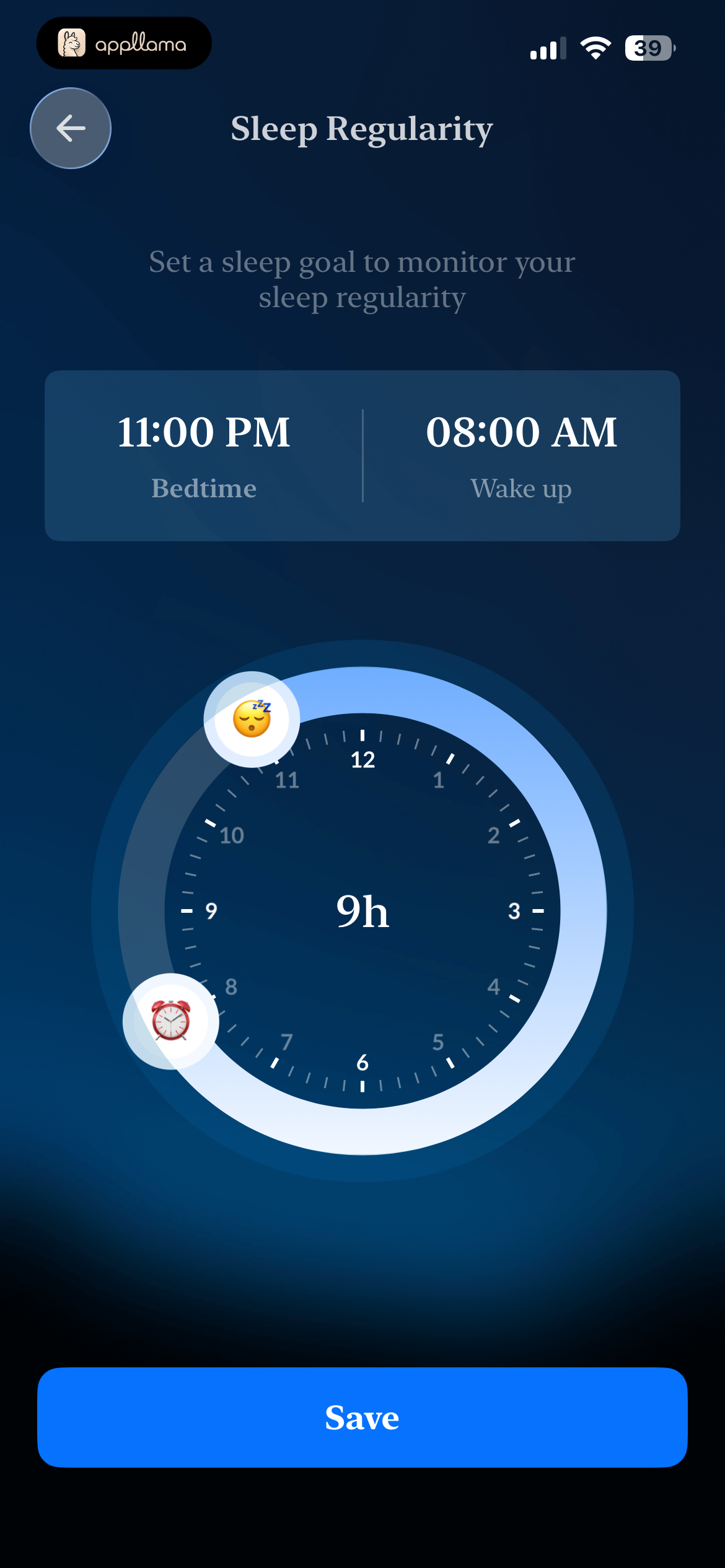 Sleep Regularity Setup