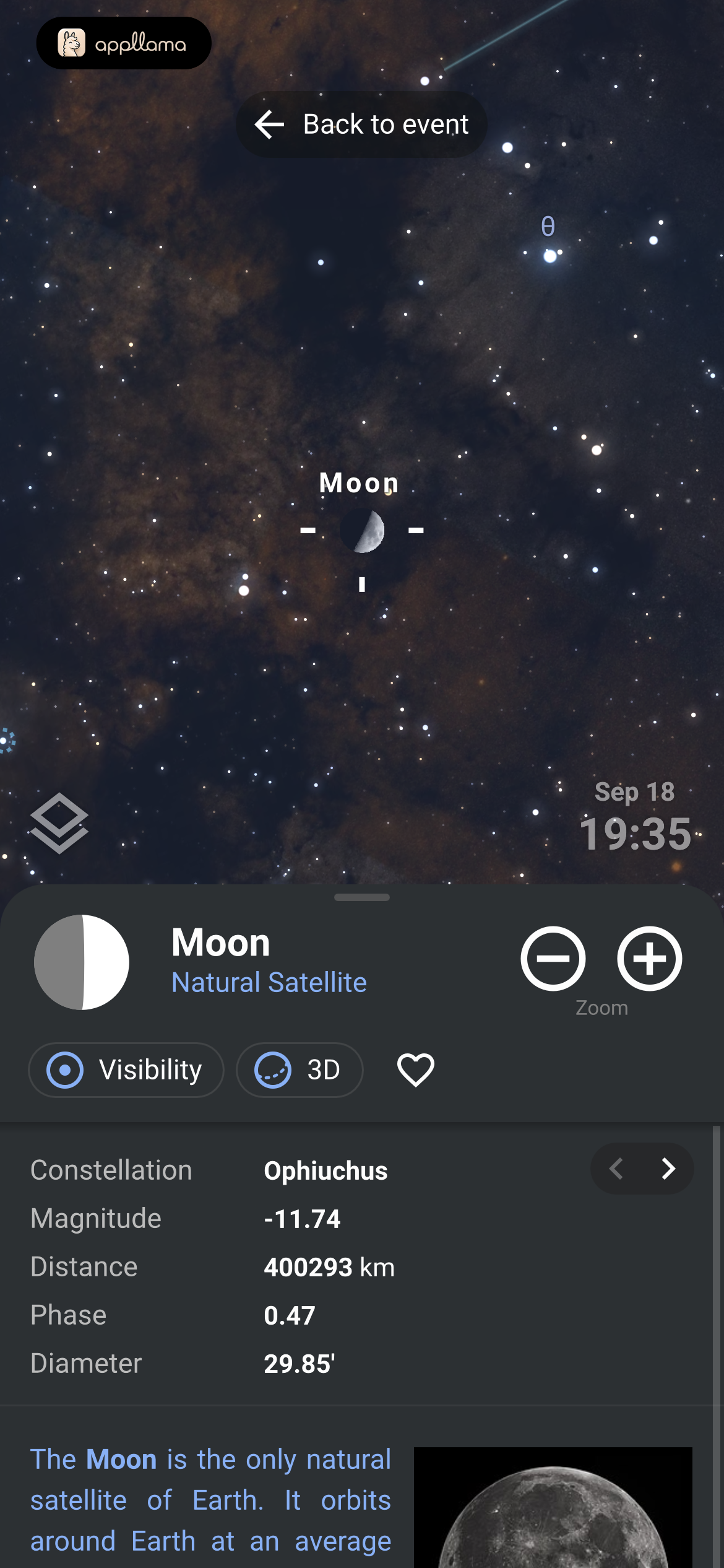 Moon Quick Info